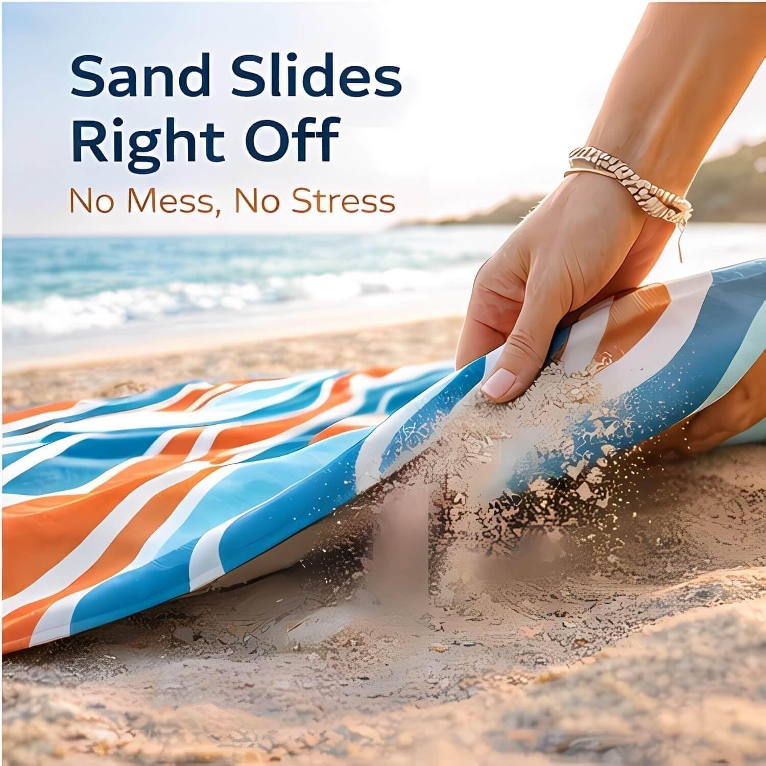 Beach Blanket, Sandproof Beach Mat with Carrying Bag, Quick Drying Outdoor Picnic Mat for Sand Travel Camping Hiking, Animal Print, Extra Large, Polyester