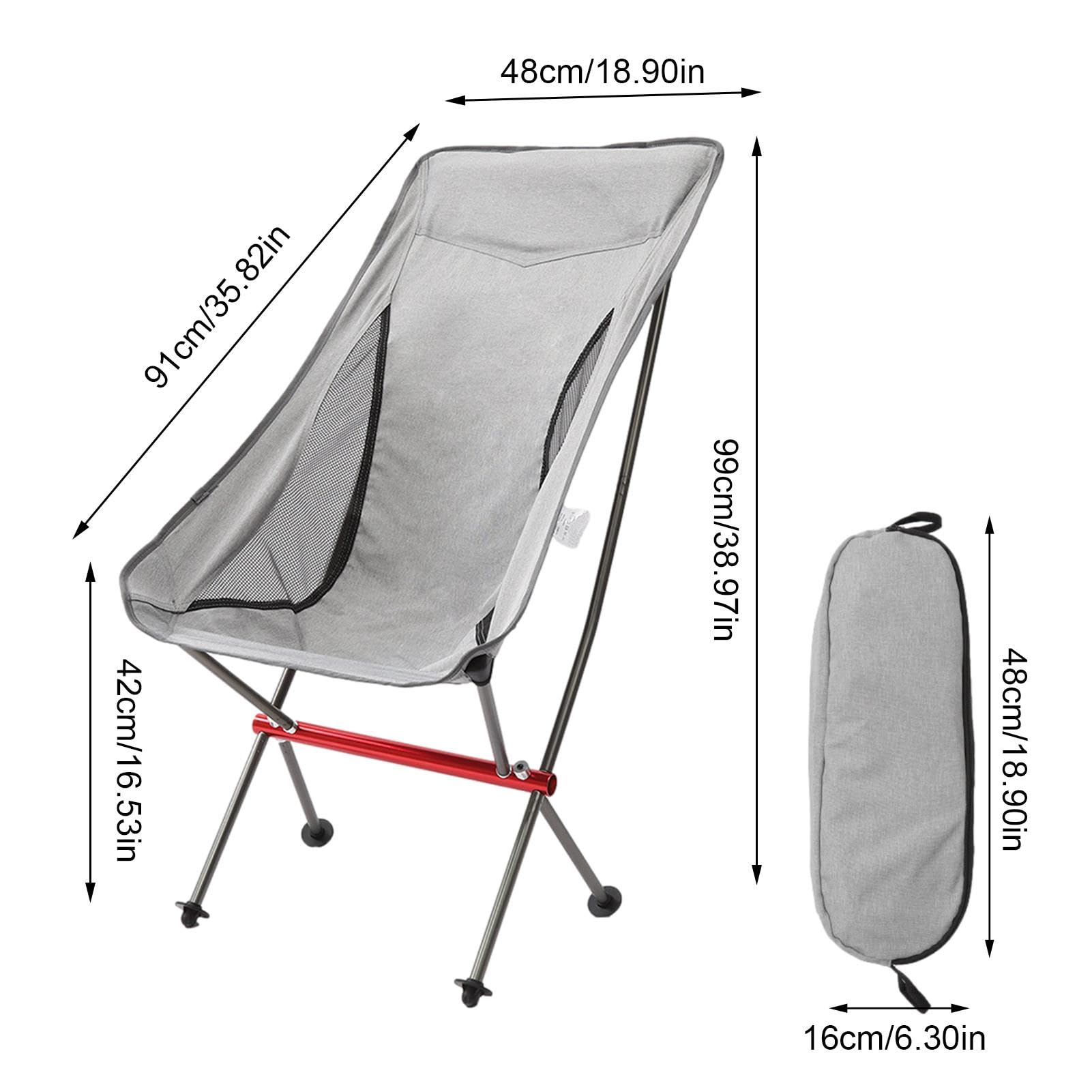 Generisch Klappbarer Campingstuhl Faltbarer Sitz | Leichter Rasensitz Geeignet Für Camping Wandern Angeln Hinterhof Picknick Terrasse Balkon Garten Sowie Rucksackreisen