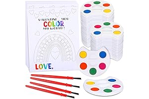 Wonderful Valentines Day Gifts for Kids, 24 Pack Mini Watercolor Paint Set...