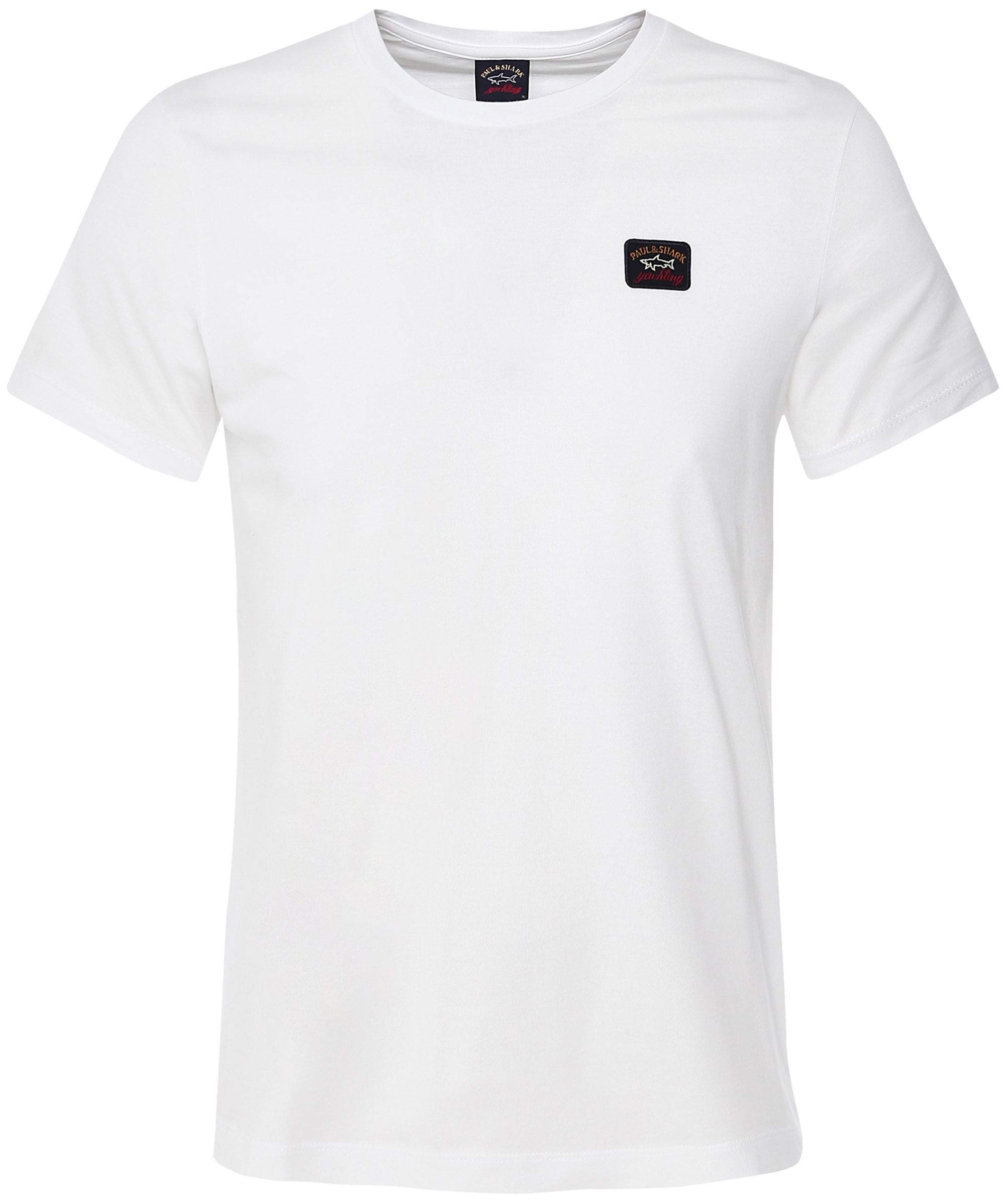 Paul & SharkPaul and Shark Men's Crew Neck Cotton T-Shirt White M