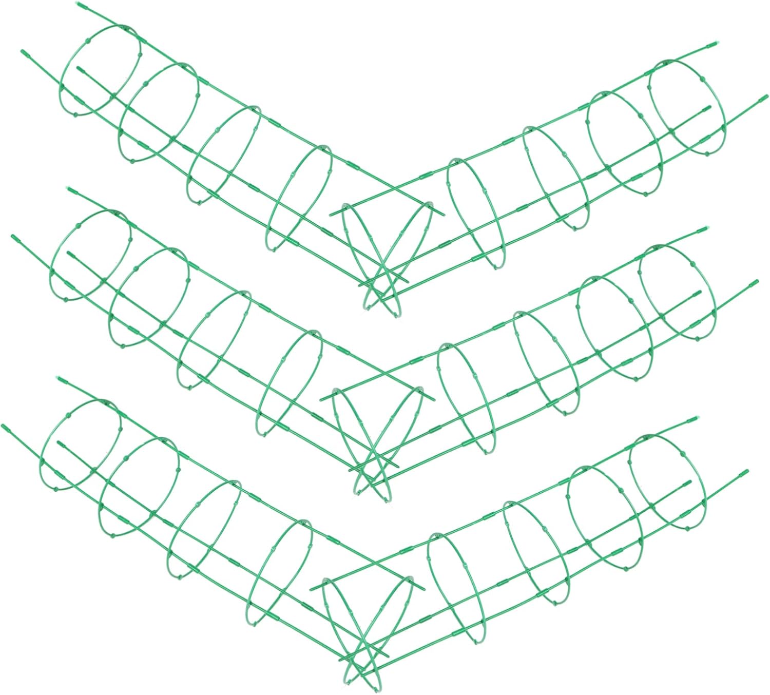 KESYOO 6 Sets Flower Stand Support Rod Plant Stand Tomato Cages Tomato Cage Ghost Kit Halloween Garden Stakes Small Trellis Tomatoes Cages for Garden Pea Trellis Plastic Green