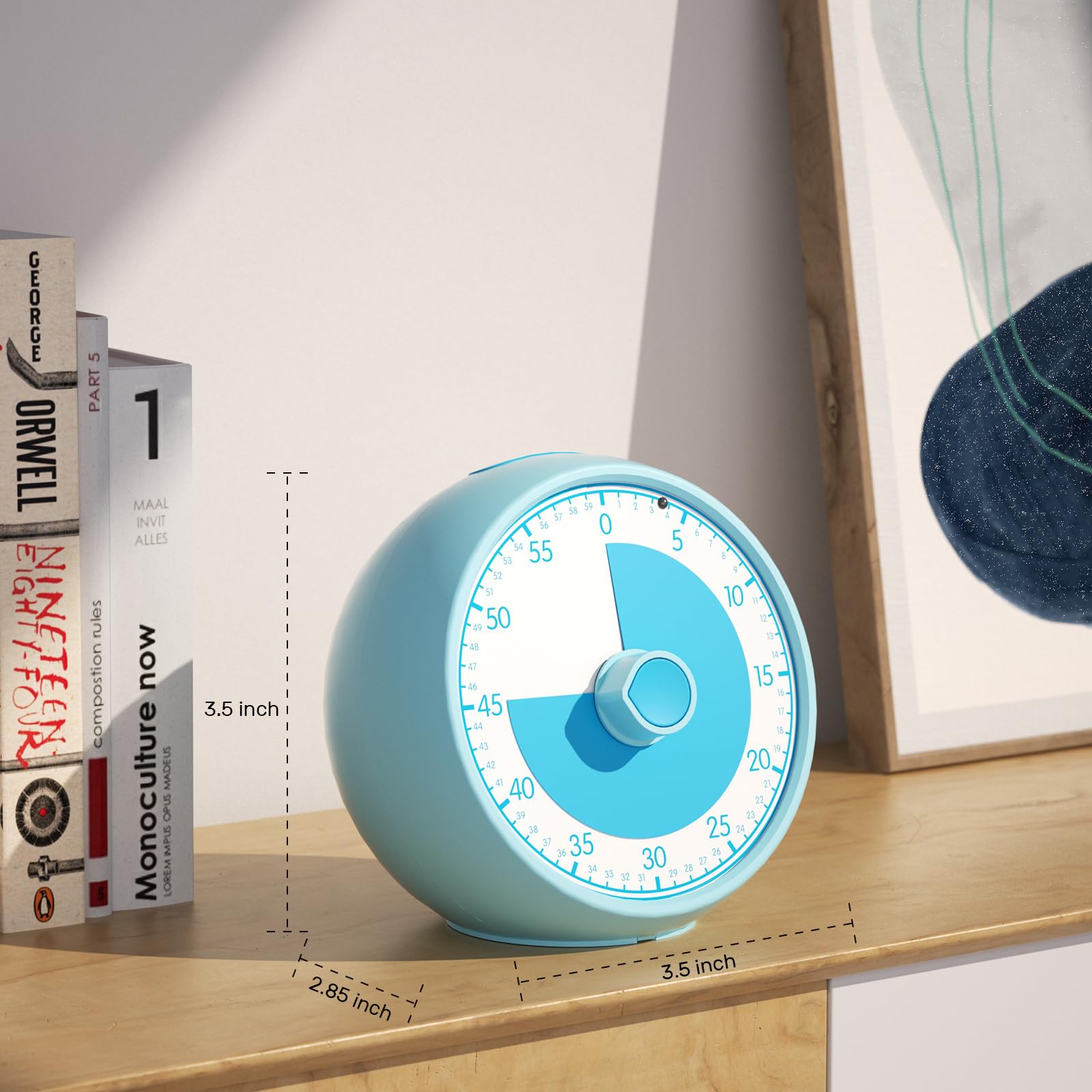 Conchstar Visual Timer for Kids, Silent Timer Analog 60-Minute Countdown for Classroom Learning Teachers - Image 2