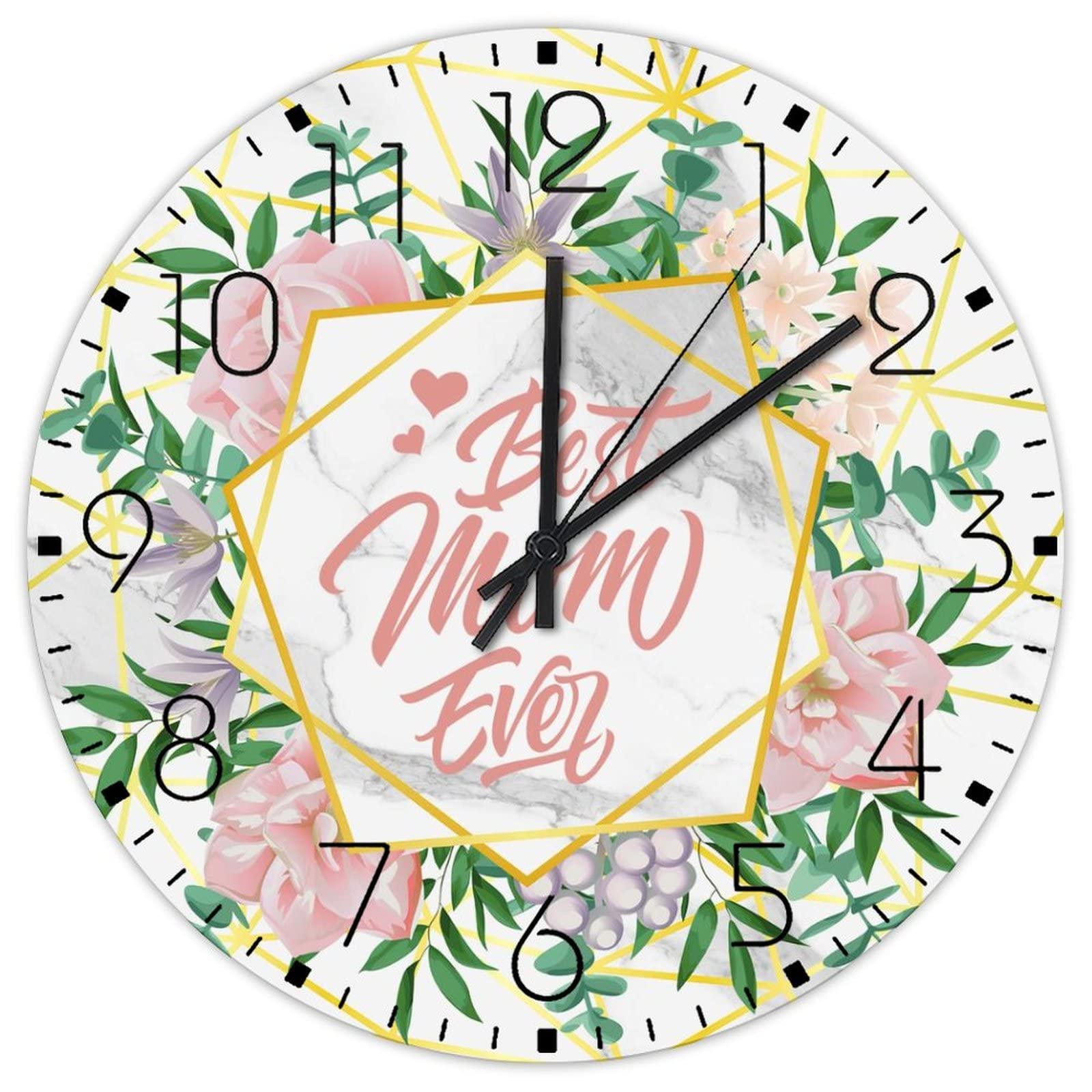 Horloge murale en bois ronde double face lisible de partout pour la maison