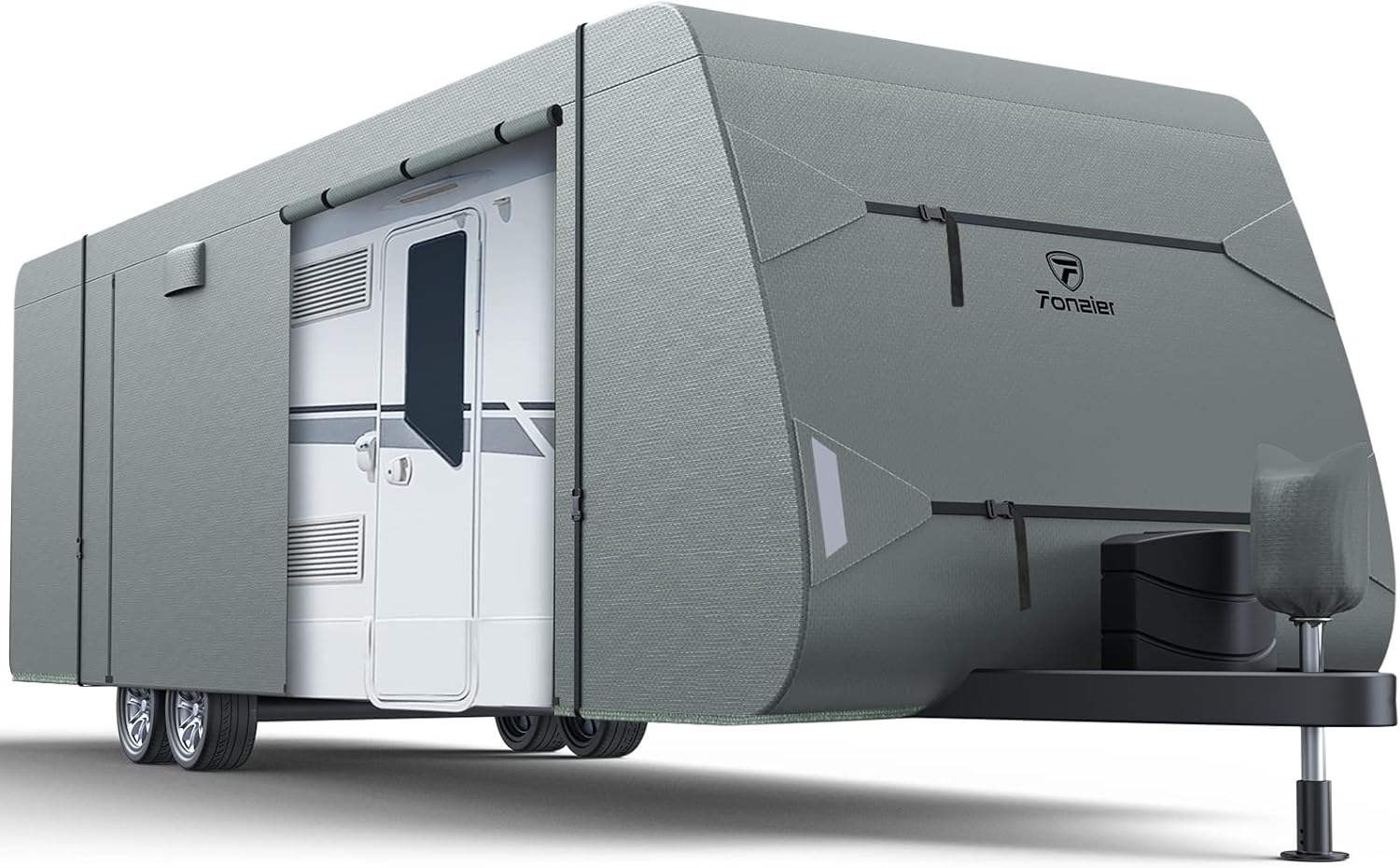 6 Layers Travel Trailer RV Cover Heavy Duty Camper Cover for 26’1”-28’6” Motorhome Anti-UV Weatherproof Rip-Stop with 2Pcs Extra Straps & Gutter Spout Covers : Automotive