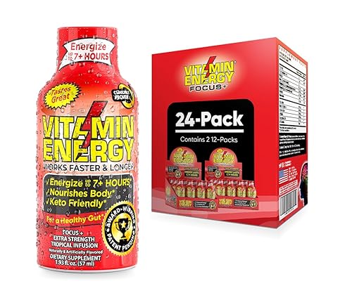 Vitamin Energy Focus - Bebida energética hasta más de 7 horas de energía 193 onzas líquidas 24 unidades
