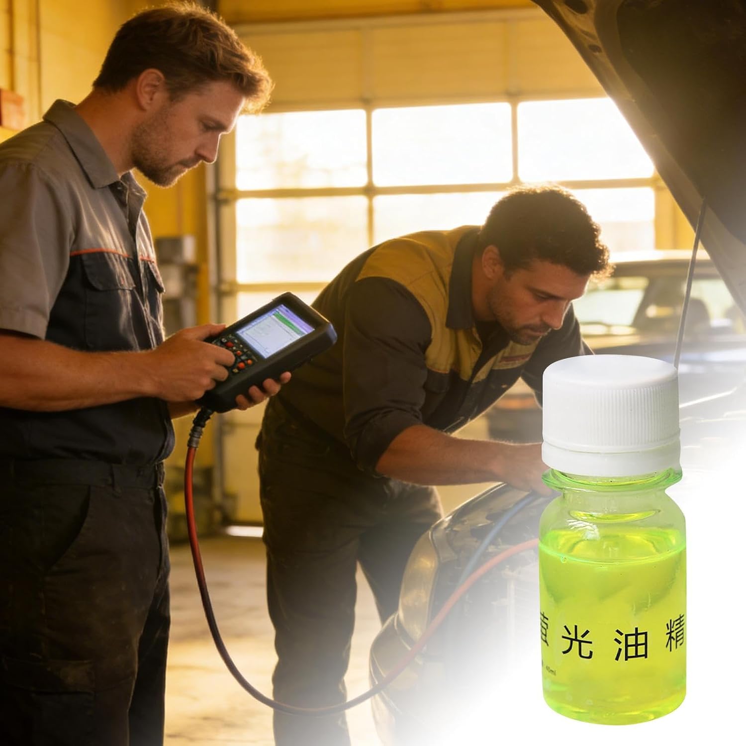 HVAC Leak Detector, Leak Test Fluorescent Agent, Air Conditioning Maintenance Tool for Cars, Trucks, RVs, Trailers, Construction Sites, and Home Use, Sturdy and Easy to Apply