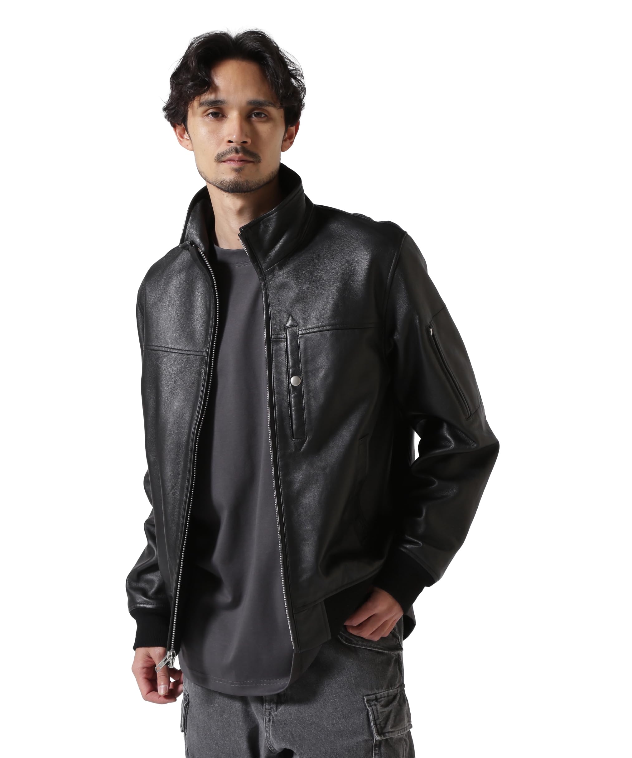 Amazon.co.jp: [Avirex] [アヴィレックス] STAND LEATHER MA-1 MOD 