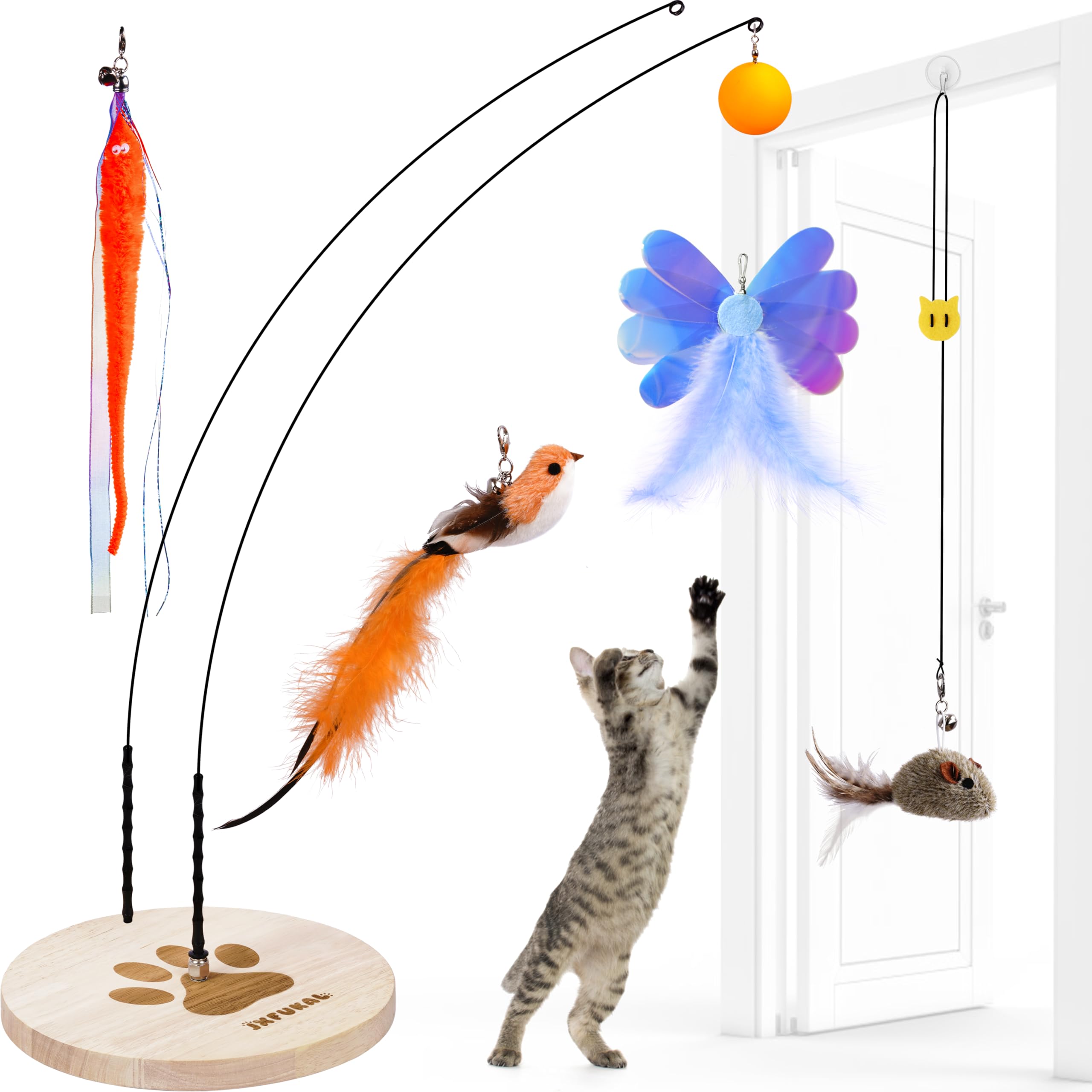 JXFUKAL 3-in-1 Interactive Cat Toy Set