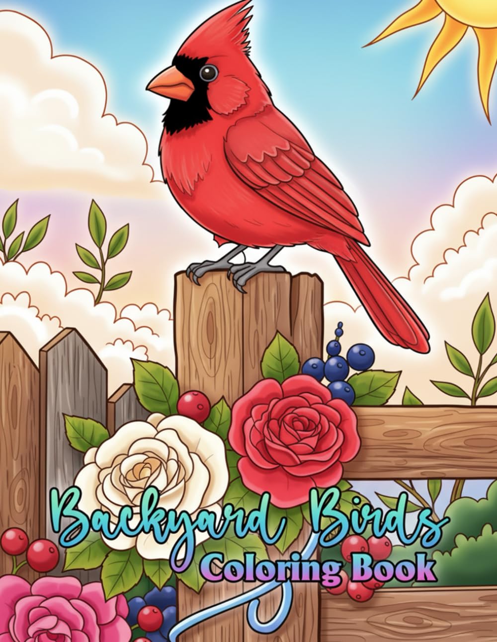 Backyard Birds Coloring Book: Realistic Songbird Illustrations For Mindful Relaxation And Creative Peace