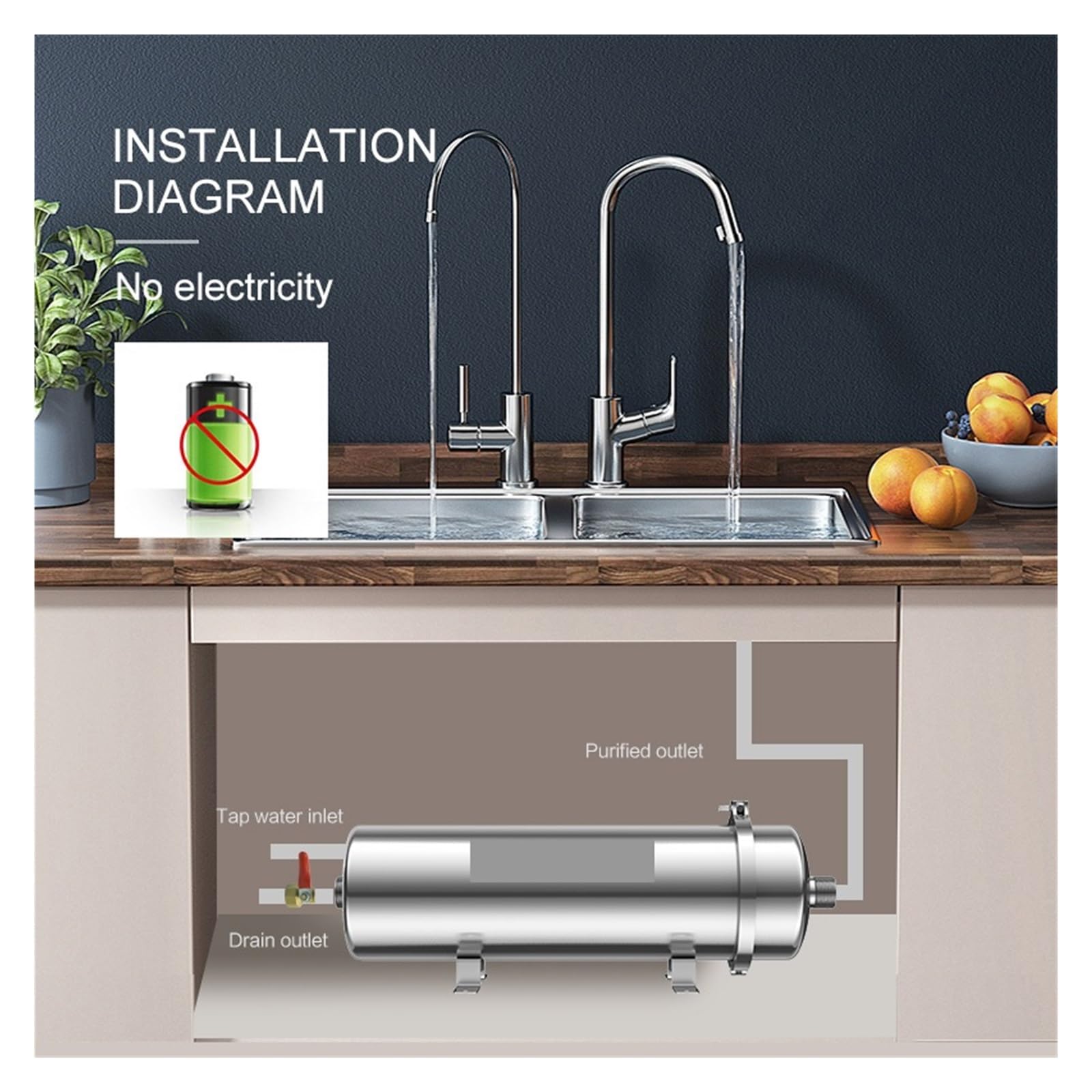Oczyszczacz wody PVDF UF 3500L/H, filtr ultrafiltracyjny całego domu, filtracja 0,01um SUS304 woda pitna