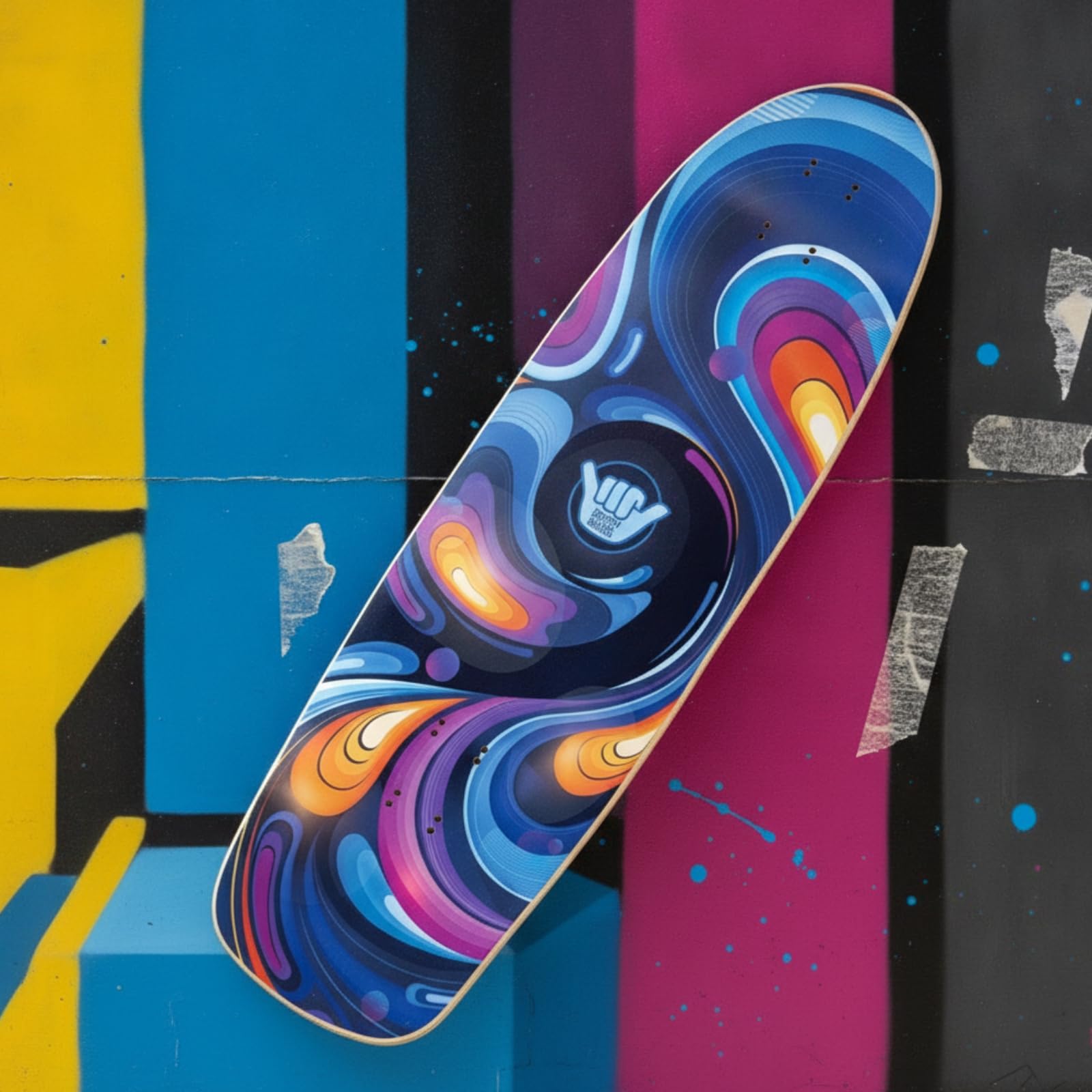 harayaa Plateau de Skateboard en Érable Deck Planche Cruiser Profil Arrondi Équilibré pour Virages Souples Poids Maîtrisé pour Port Facile Trous Avant et, Bois Naturel Érable