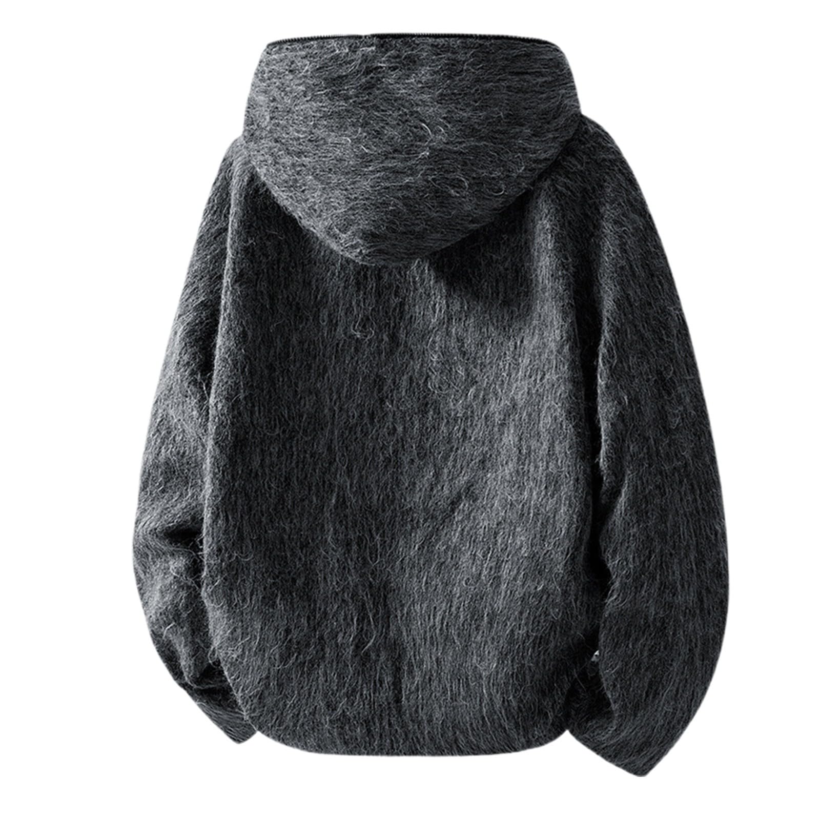 Genérico Sudadera Hombre con Capucha - Chaqueta Informal de Abrigo Ligera cómoda con Cremallera Sudadera con Capucha y Bolsillos para Uso Diario