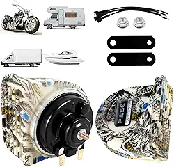Pacote com 2 buzinas de trem para caminhões, buzina de caracol para motocicleta 12 V 150 dB buzinas de ar super altas com compressor de ar, kit de buzina de carro para motocicleta, SUV