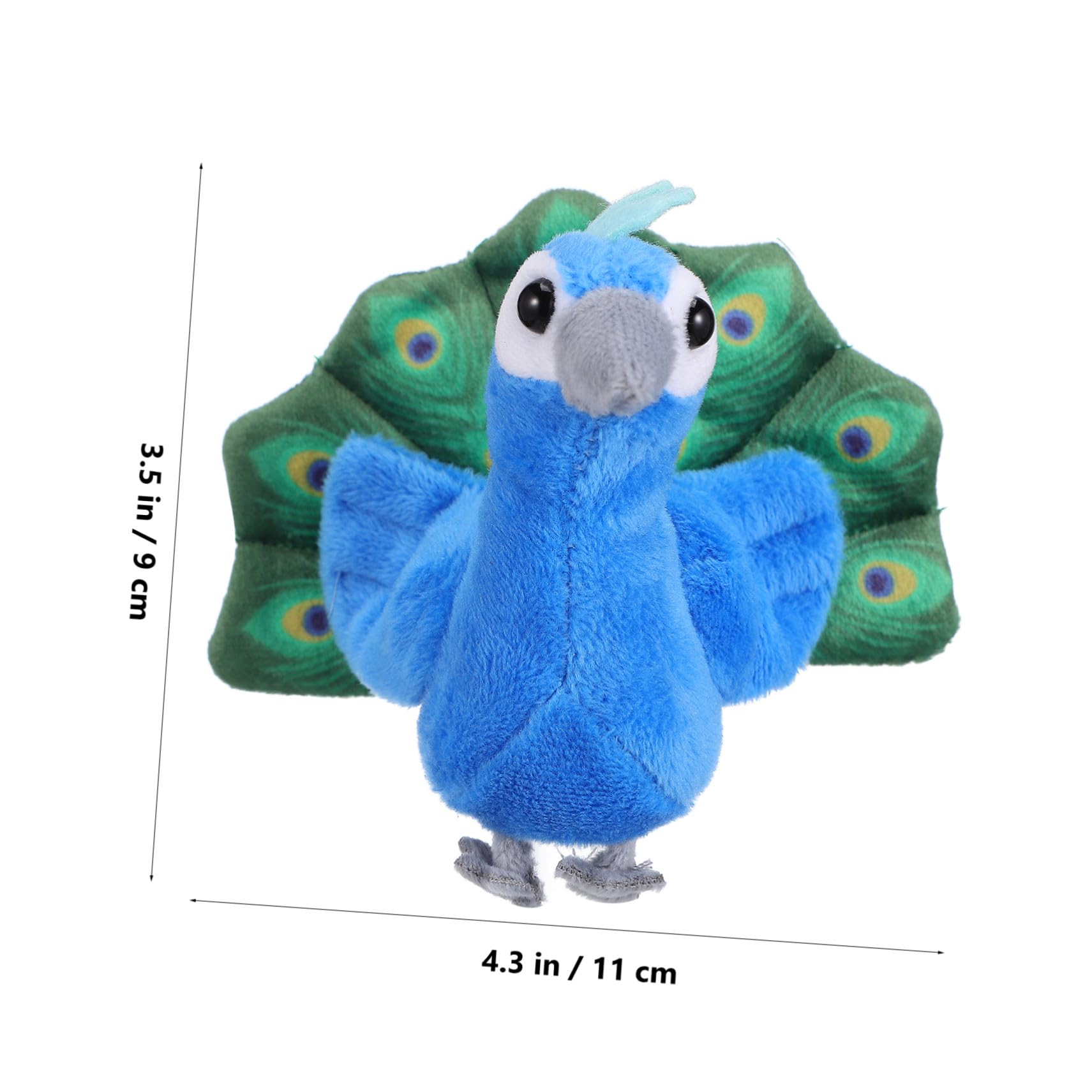 ERINGOGO Marionnette Doigt Miniature Peluche Forme d'Oiseau Plumage Coloré Marionnette Main Interactive pour Garçon Fille Animal pour Jeu de Rôle et Fête