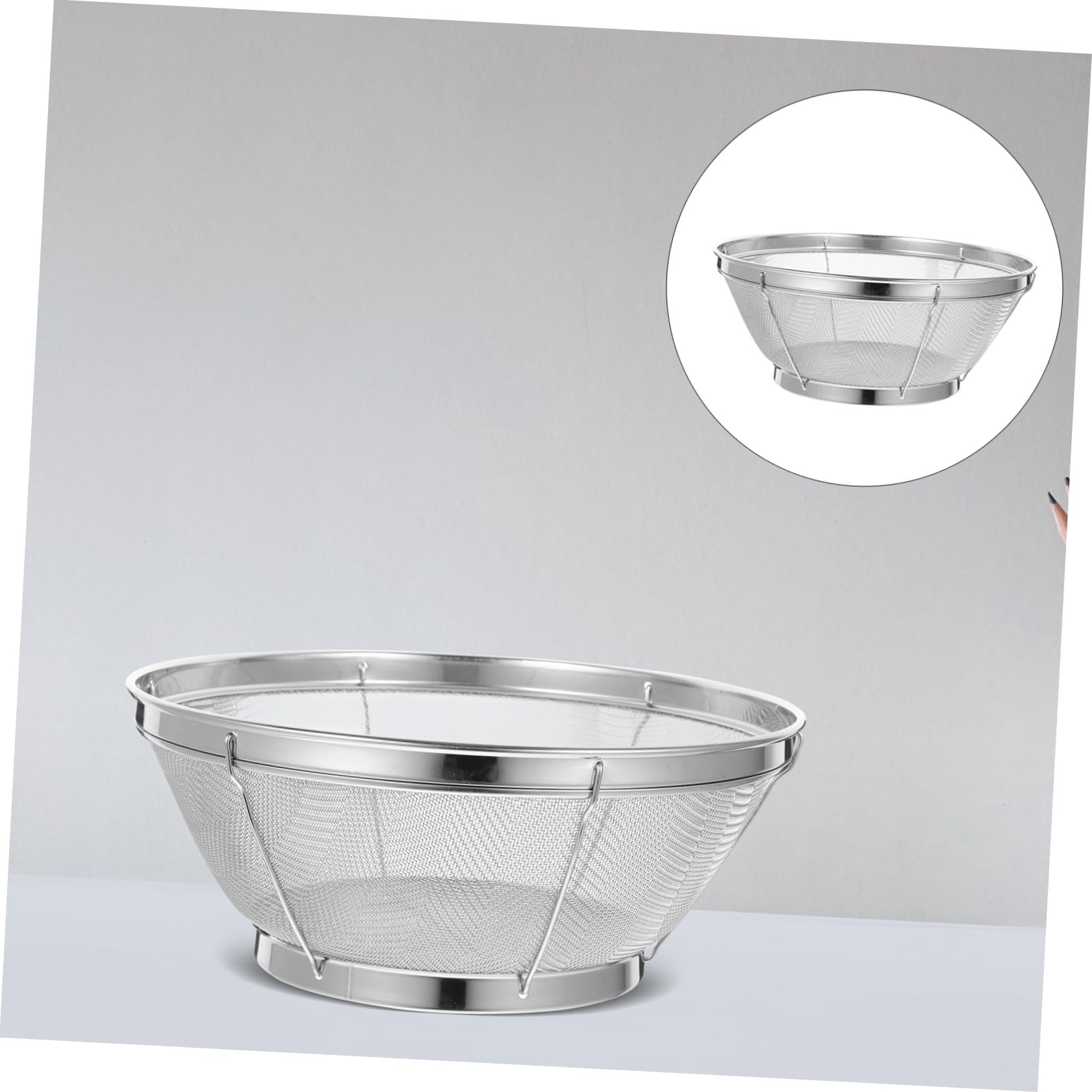 PRETYZOOM 4 Pz Setaccio lava riso in acciaio inox kep drain basket colino per frutta colino scola riso cesto per il lavaggio della frutta scolapasta da cucina Acciaio inossidabile