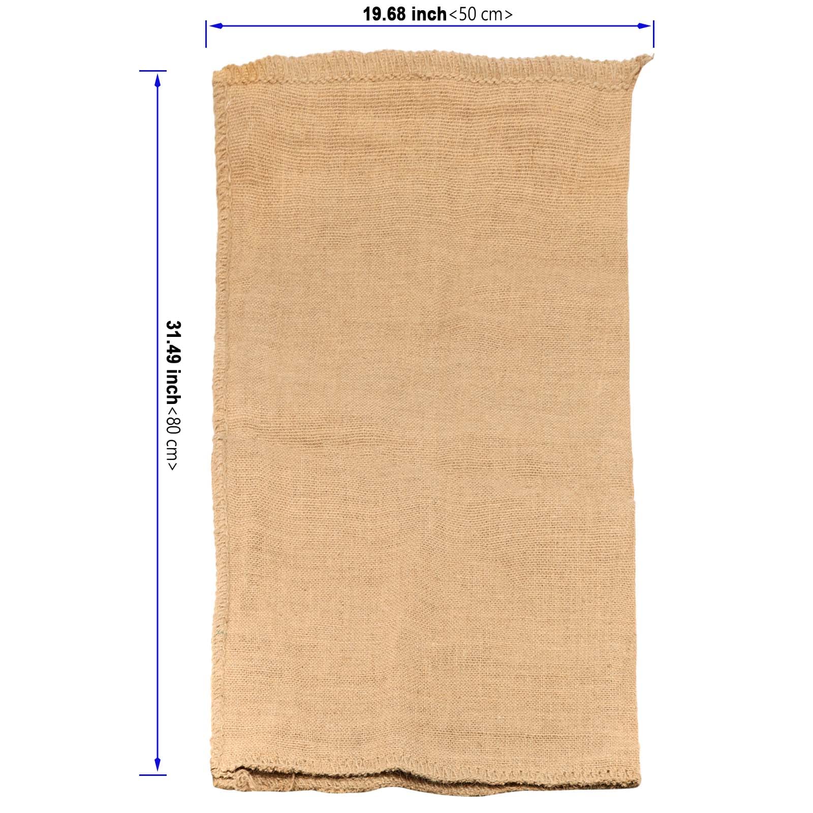 6 Stück 50 x 80 cm natürliche Sackleinen-Gewebesäcke, 25 kg Sackleinen-Jutesack, großer Jute-Sack, Sackleinen-Sack für Kartoffeln, Gemüse, Kaffeebohnen, Pflanzenschutz und Dekoration, Braun
