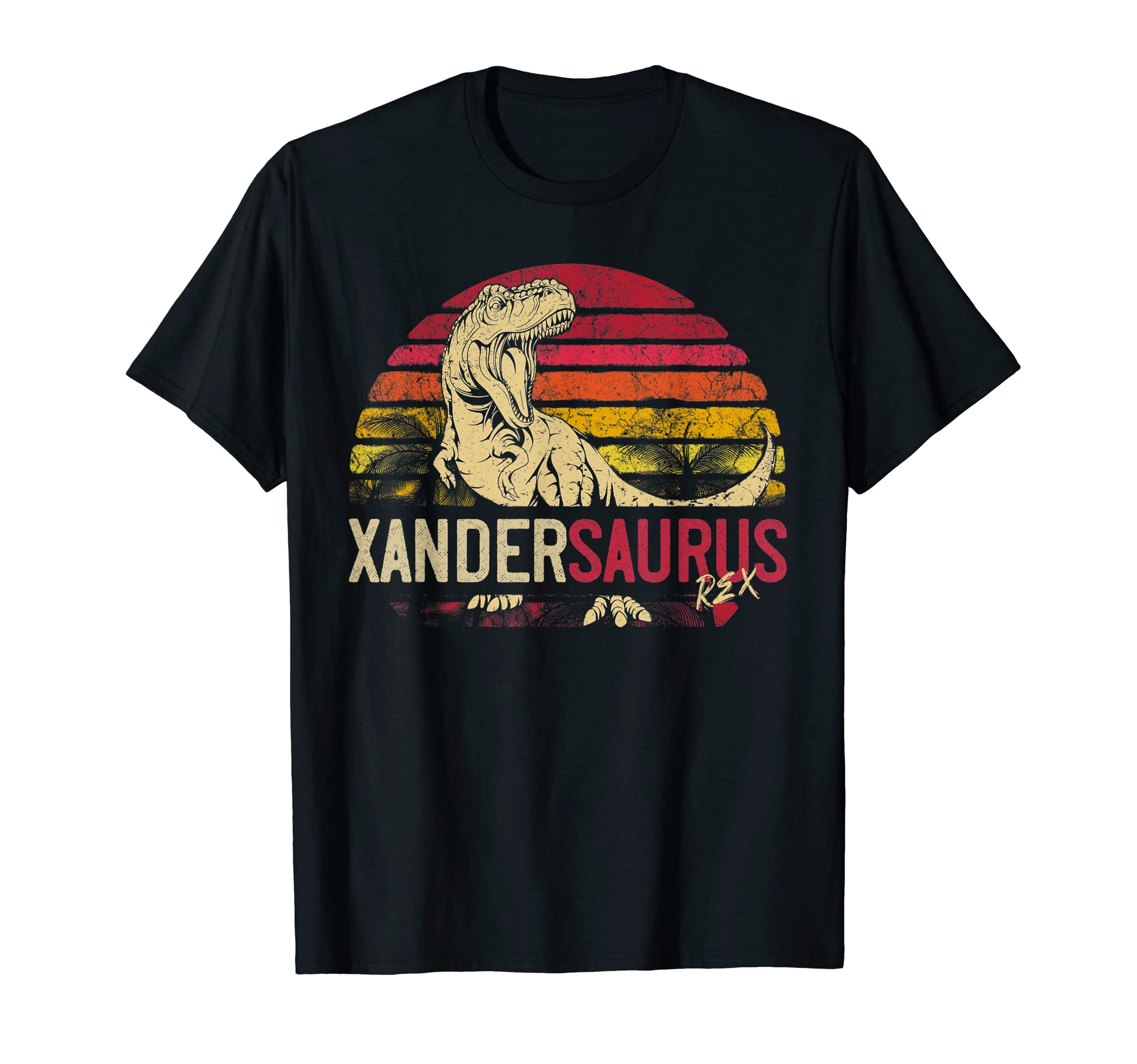Xander Saurus Funny Personalized Dinosaur T RexName Gift T-Shirt