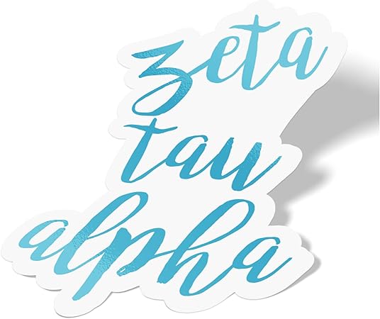 Amazon Co Jp Zeta Tau アルファ 筆記体 単語 ステッカー デカール ギリシャ 窓 ノートパソコン 車 ゼータ ブルー 車 バイク