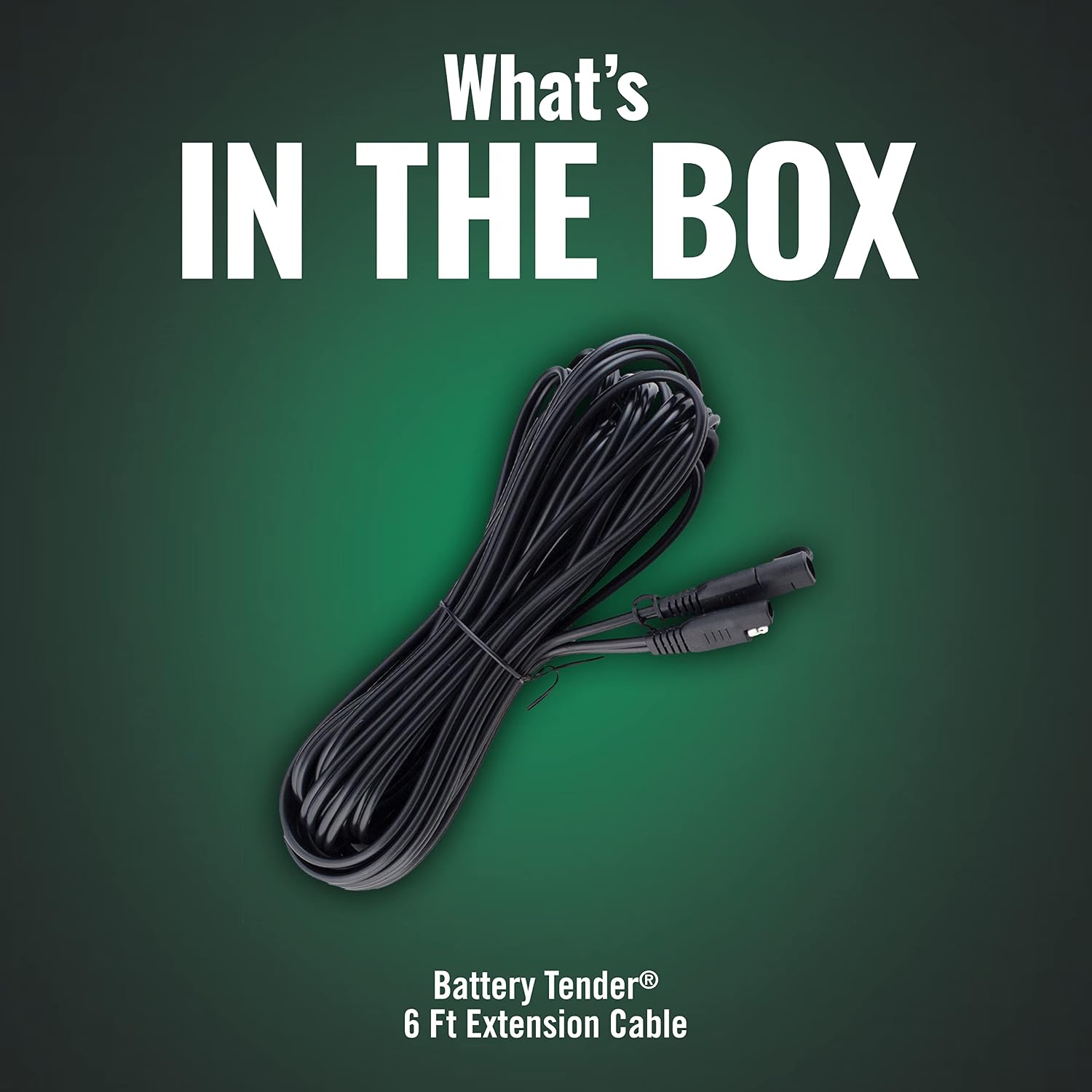 Battery Tender 6 Foot Extension SAE Cable - Designed for Use with Battery Tender Chargers - Quick Connect Plugs for Easy Connection to Motorcycle, Cars, ATVs and More - 081-0148-6