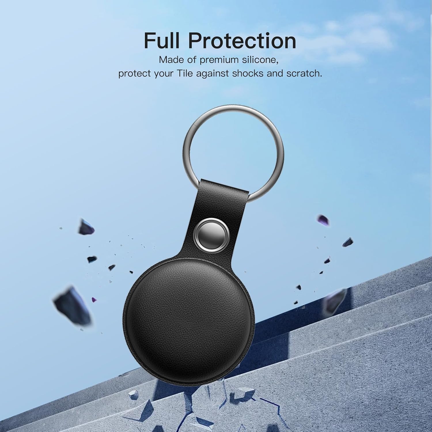 Case for ‎Mili Bluetooth Tracker Tag,Anti-Scratch Finder Protective Cover for Keys, Bags, Pets Collar Tag Accessories,Shockproof & Dustproof (Black) image 3