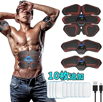 Amazon Co Jp Umate Ems 腹筋ベルト筋トレ器具abs Fit 10種類のモード 段の強さ 腹筋マシン 筋トレーニング ダイエット器具 Usb充電式 日本語説明書付属 ギフト ハイドロゲル10個 スポーツ アウトドア