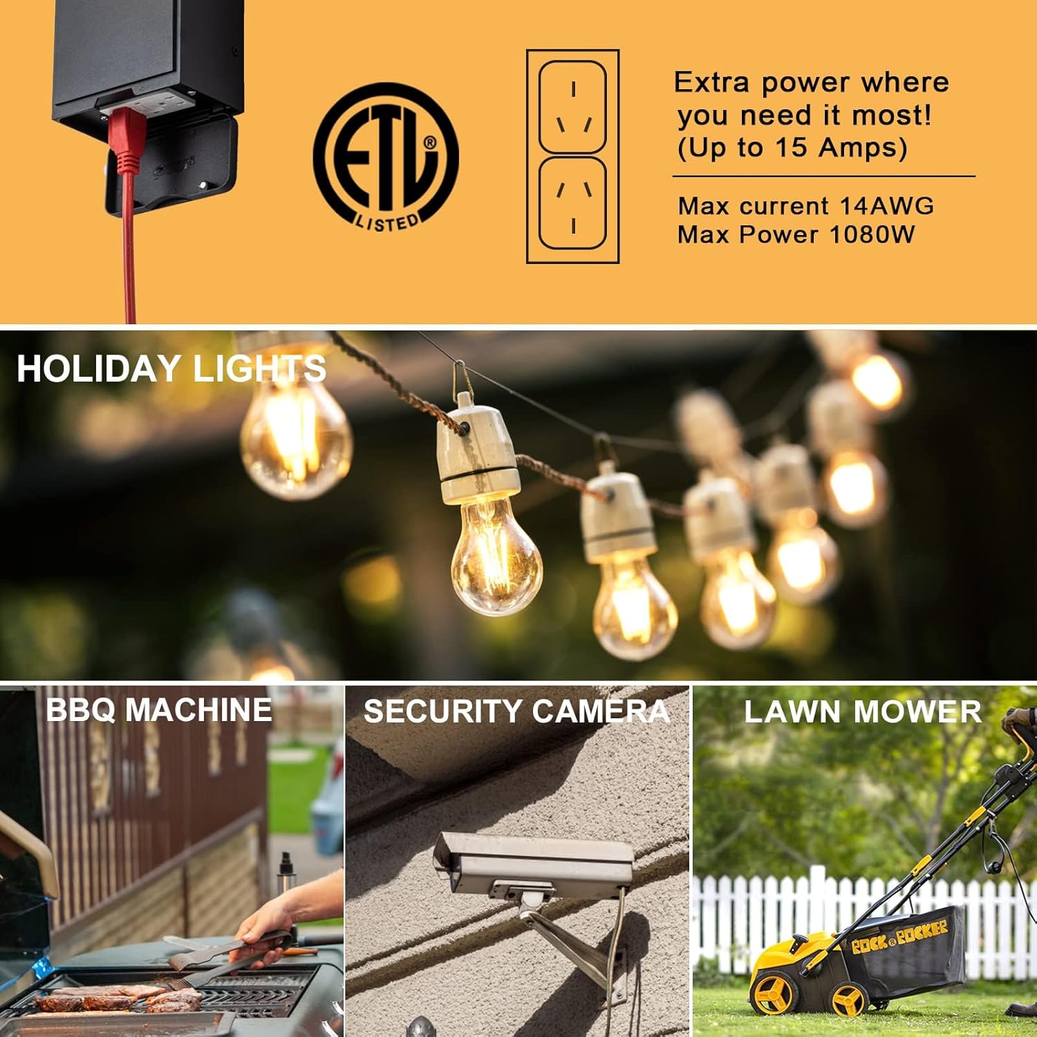 Nigaut LED Outdoor Wall Light with GFCI Outlet,Dusk to Dawn Modern LED Outdoor Porch Light with Two Outlet Built-in,3000K Warm Yellow Outdoor Sconce,IP66 Waterproof Wall Mount External Security