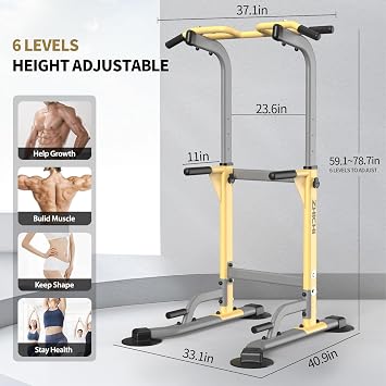 Z ZHICHI Pull-Up Dip Station Pull-Up Chin-Up Weight Capacity 350LBS