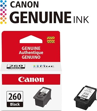 Canon PG-260 Genuine Black Ink Cartridge, Compatible with TS5320/6420/6420a,TR7020/7020a