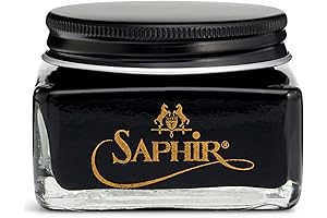 Saphir Medaille d'Or Pommadier Cream 75ml: The Ultimate Black Leather Conditioner for...
