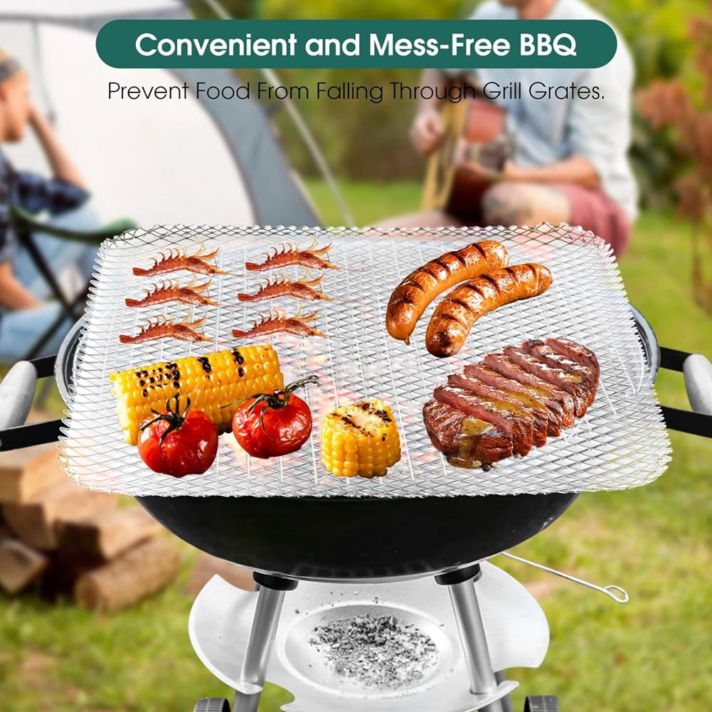 Grill Topper, Grill BBQ Jetable Grill Toppers, Paquet de 10 Grill Topper pour Grill Extérieur Jetable Grilling Liners