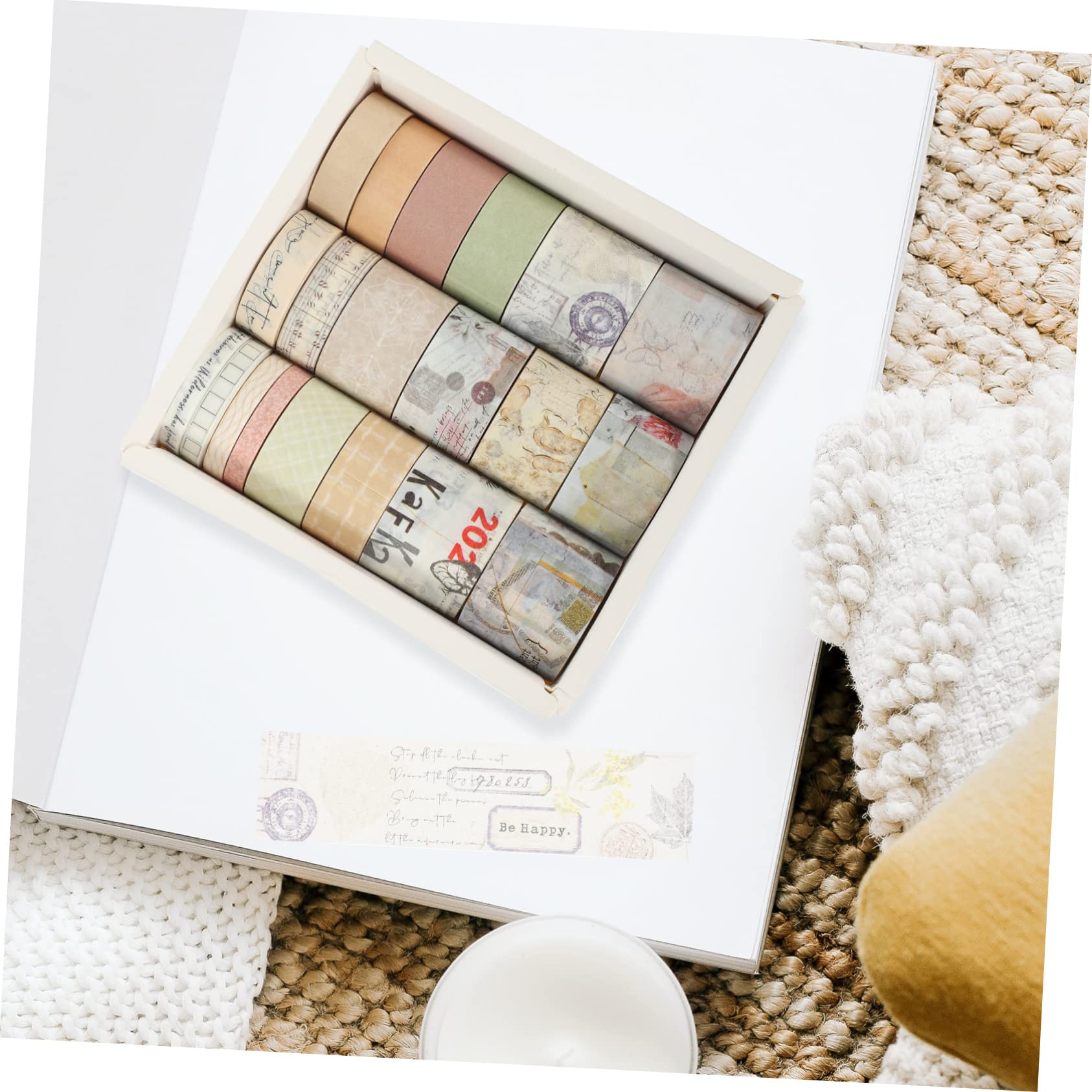 NUOBESTY 60rollen Washi Tape Vintage Design Selbstklebende Dekorationsbänder Für Scrapbooking Planer Und Für Kreative Projekte Und Persönliches Gestalten