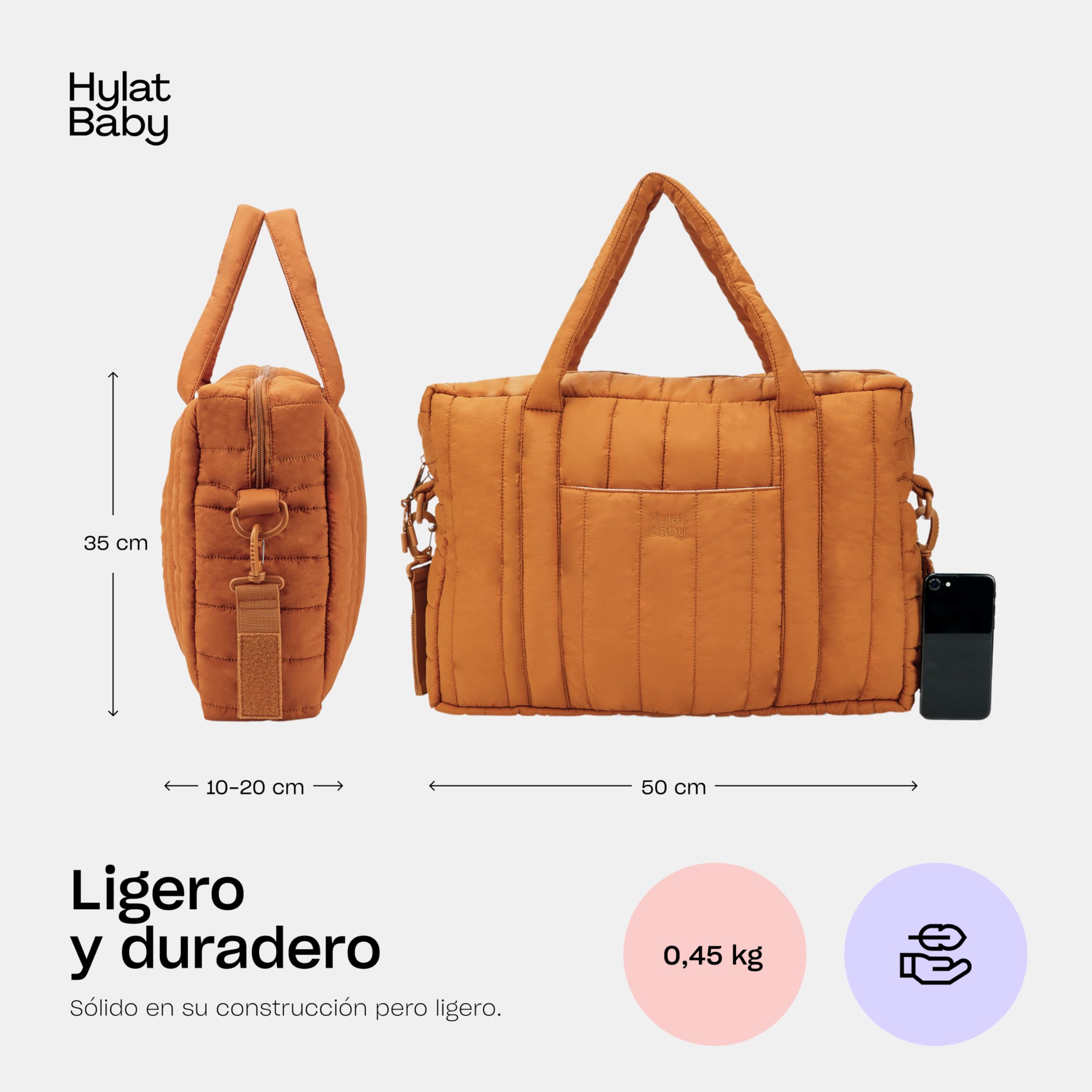 Hylat Baby Bolso cambiador para mamás - perfecta para llevar - versátil y ligera