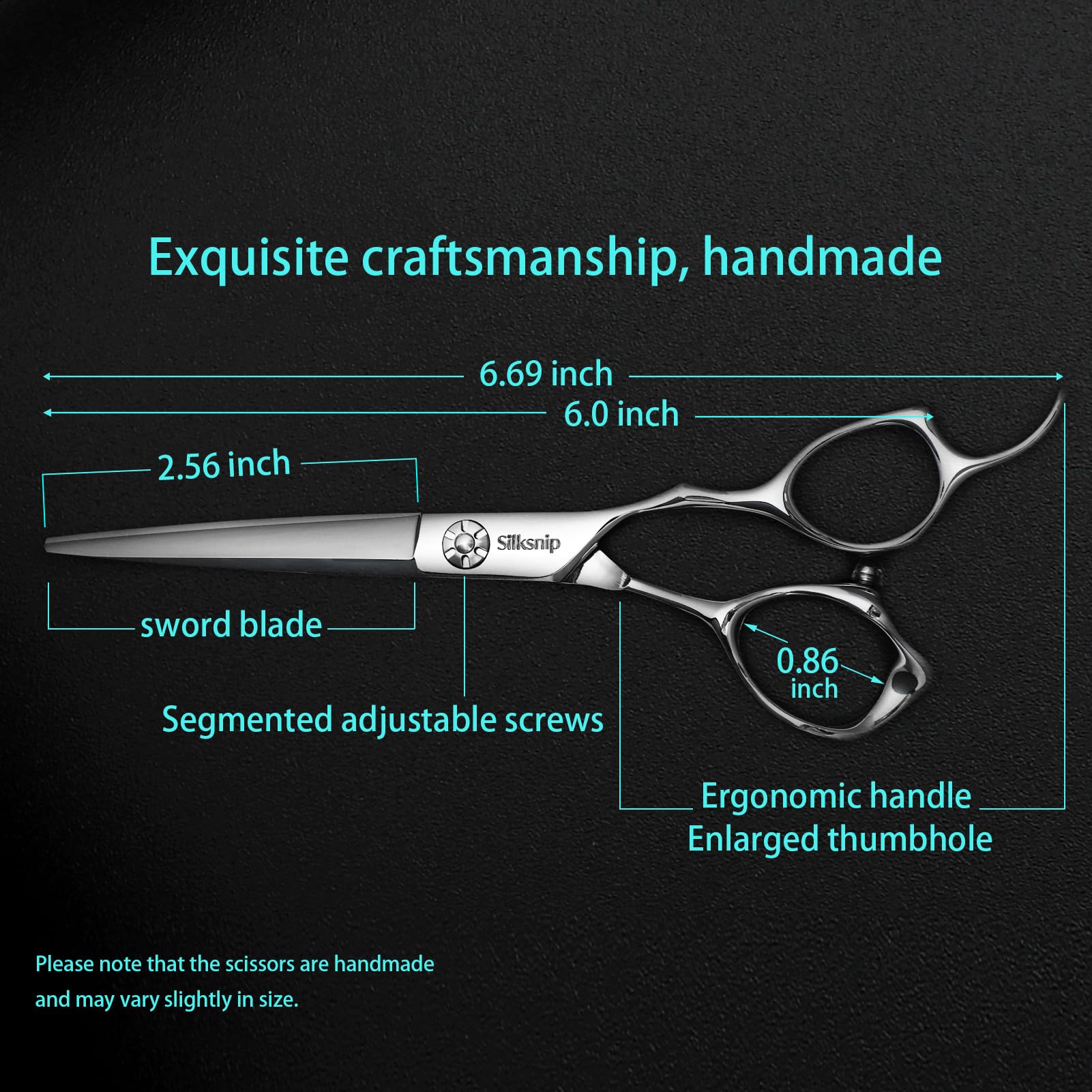 Professional Hair Cutting Scissors Barber Shears with Leather Case
