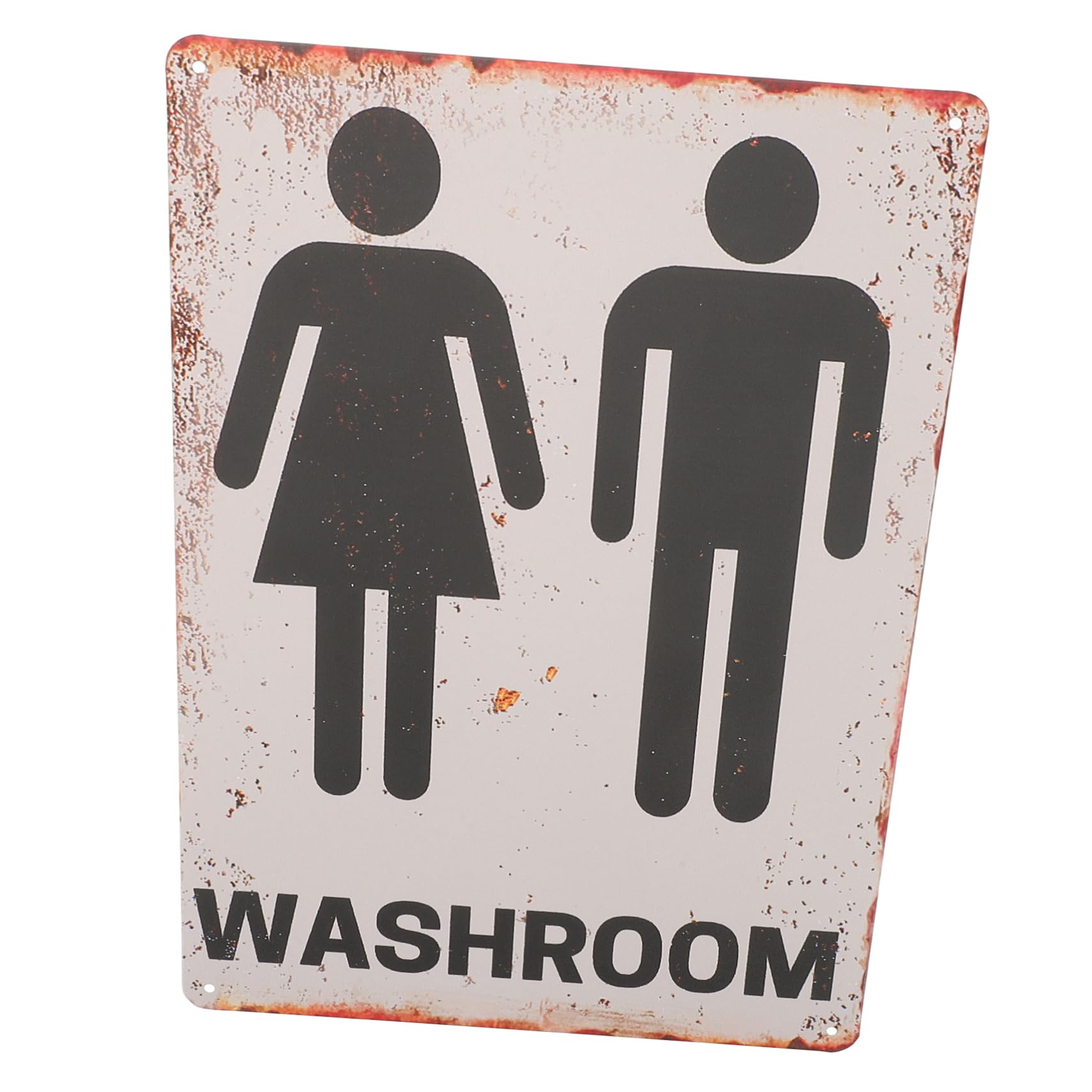 CHILDWEET Retro Funny Bathroom Sign Minimalist Wall Poster for Bathroom Art Decor Wall Decoration Great Addition to Traditional Styles Lightweight Easy to Install