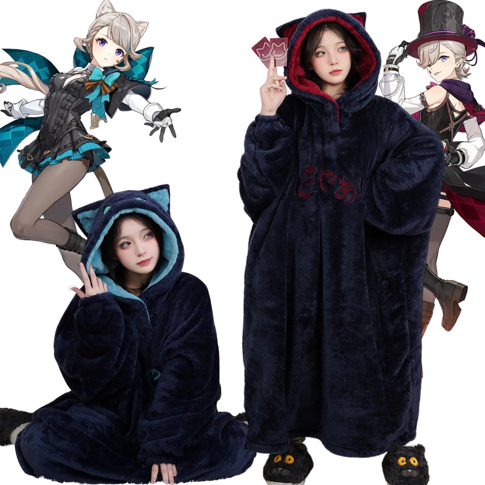 Amazon | 原神 グッズ リネ リネット 猫耳 着ぐるみ パジャマ 大人用