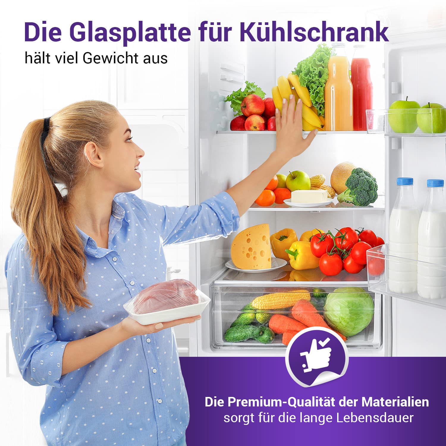 Kühlschrank Glasplatte Ersatz für AEG Kühlschrank Einlegeboden Glas 225153106/3 - Regal Kühlschrank & Zanussi Kühlschrank Ersatzteile