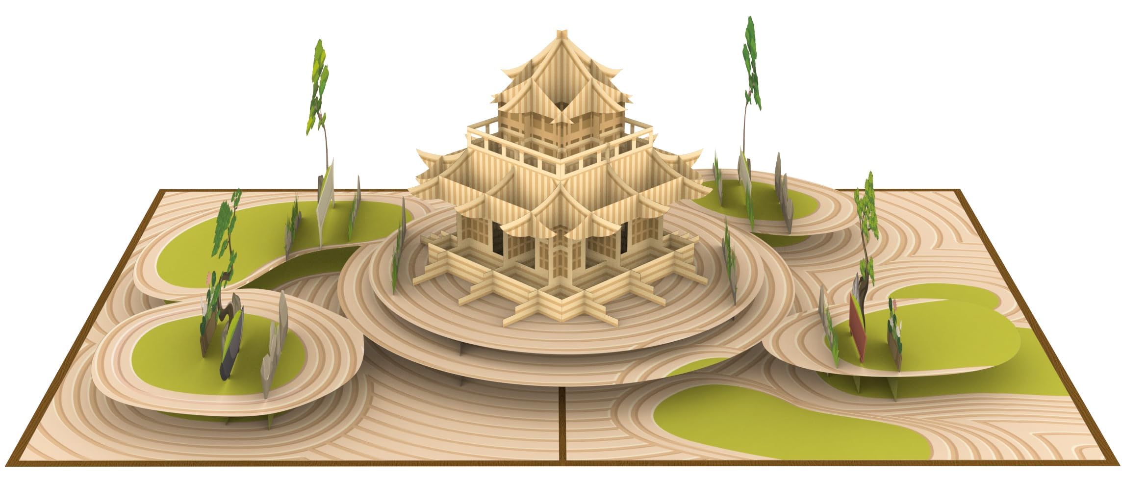 PopLife® Japanese Zen Garden 3D Pop Up Card, Sending you a little ZEN Thank You Card, Get Well, Mother's Day, Valentine's Day - Image 2