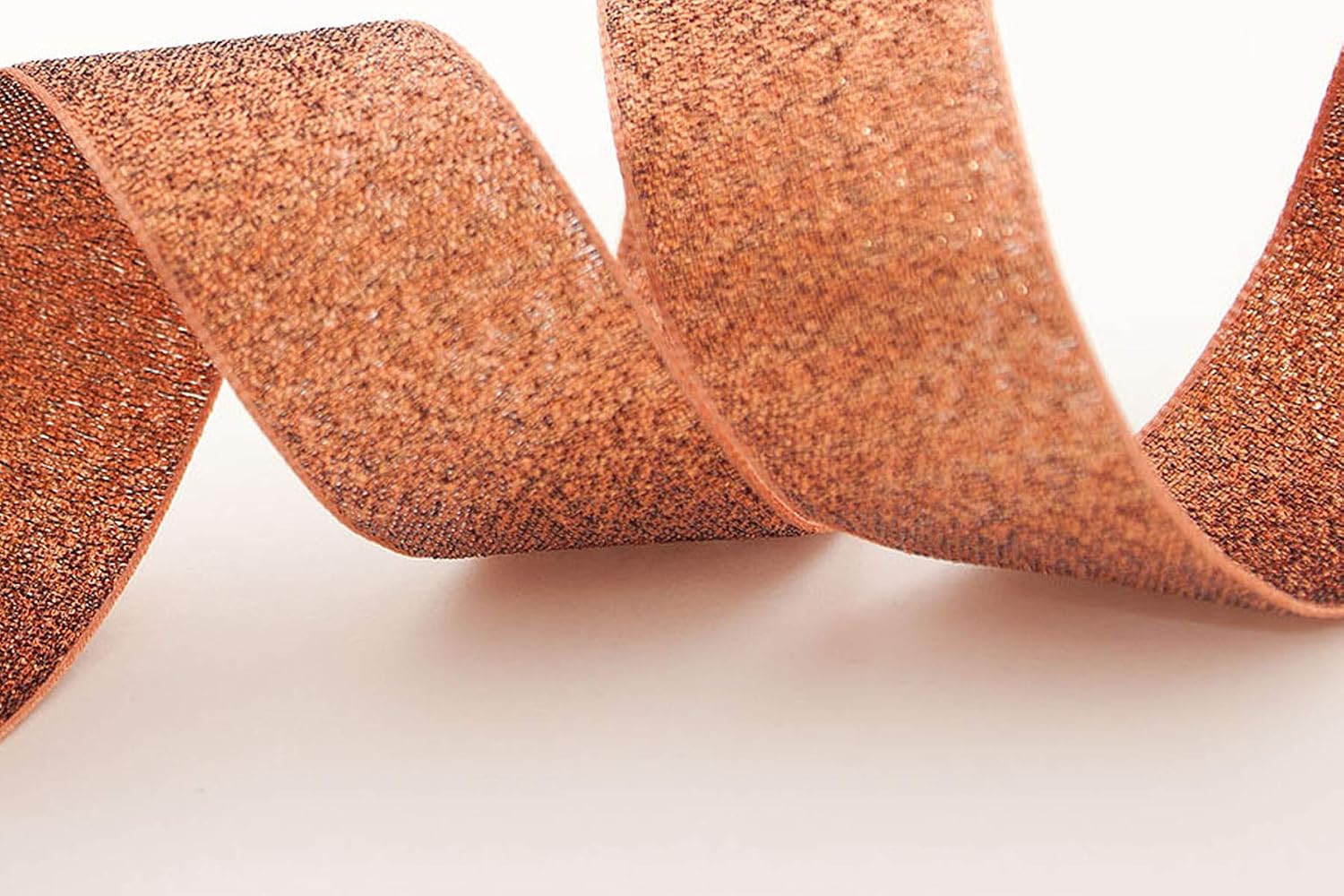 Berisfords 9165 20 m x 25 mm Glitz and Glamour Metallic Lame Ribbon, Copper
