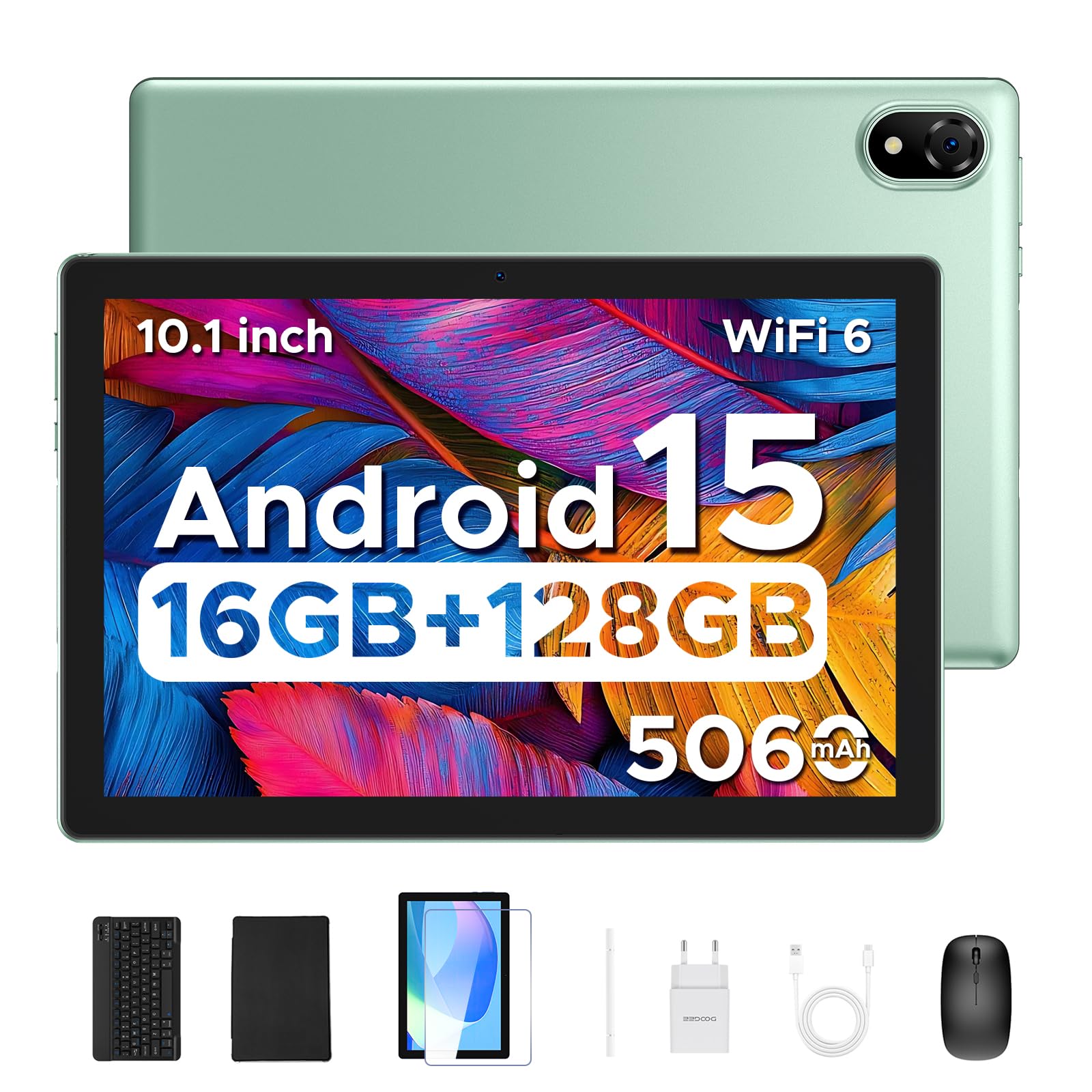 DOOGEE U10 Android 15 Tablet 10 Inch, 16GB RAM + 128GB ROM (2TB TF