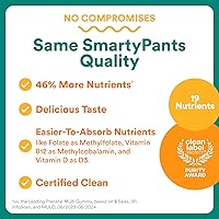 Vista 3 de SmartyPants Gomitas multivitamínicas prenatales - Fórmula mejorada: Omega 3 (DHA/EPA), metilfolato, biotina, vitamina D3, C, vitamina B12, B6