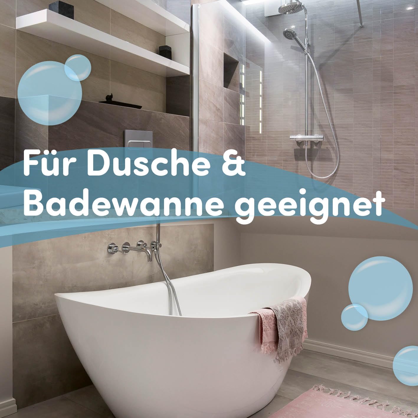 fredis Kinder-Dusche Motiv 'Weltkarte' | Spielerische Wasserabenteuer für Kinder, Montage ohne Bohren, Motiv-Platte mit Duschkopf, Schlauch & 2 Strahlarten | Fördert Selbstständigkeit und Spaß
