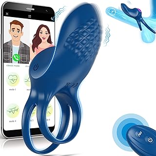 Vibrating Cock Ring Couple Vibrator Sex Toys, Silicone Penis Ring Vibrator for Men with 9 Vibrating Modes, Dreamyslut Adult Toys for Couples with APP & Remote Control for Penis Clitoris Stimulation