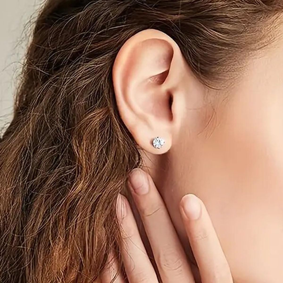 Stud Earrings Set, Flat Back Earrings for Women 14K Gold Hypoallergenic Cartilage Earring 3/4/5mm CZ Cubic Zirconia Earrings Stud for Tragus Cartilage Earlobe Piercing Jewelry Women Gift - Image 3