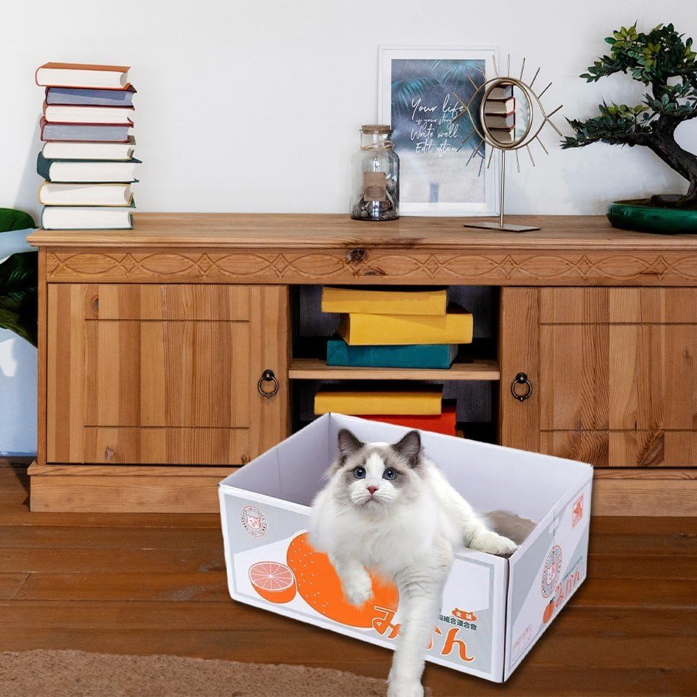 Rascador De Gatos De Cartón Para Gatos De Interior, Almohadilla Para Arañazos De Gato 2 En 1, Forma Redonda, Rascador De Gato De 16.9 X 16.9 X 4.7 Pulgadas