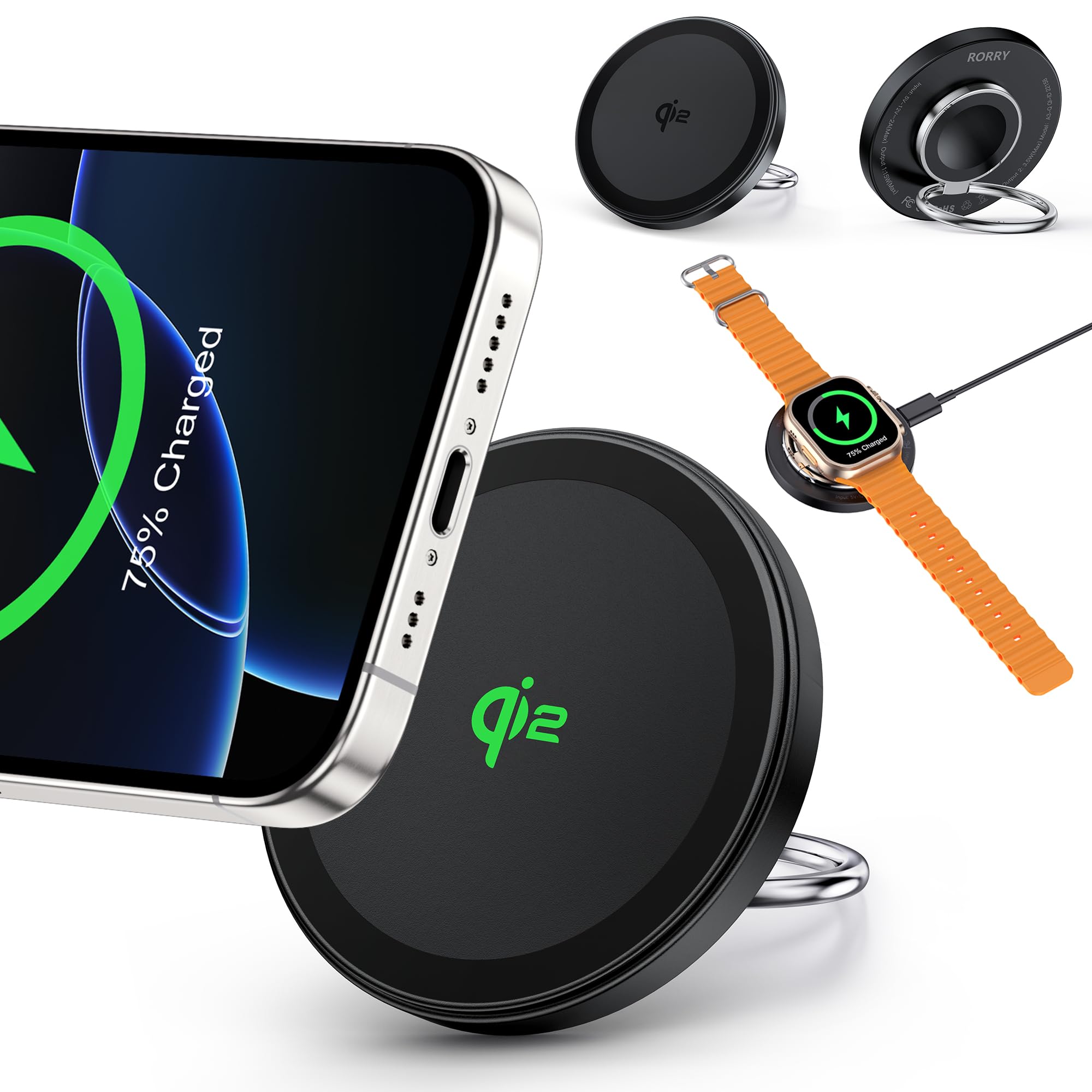 Amazon.co.jp: RORRY ワイヤレス充電器 【超小型・qi2認証・真15w