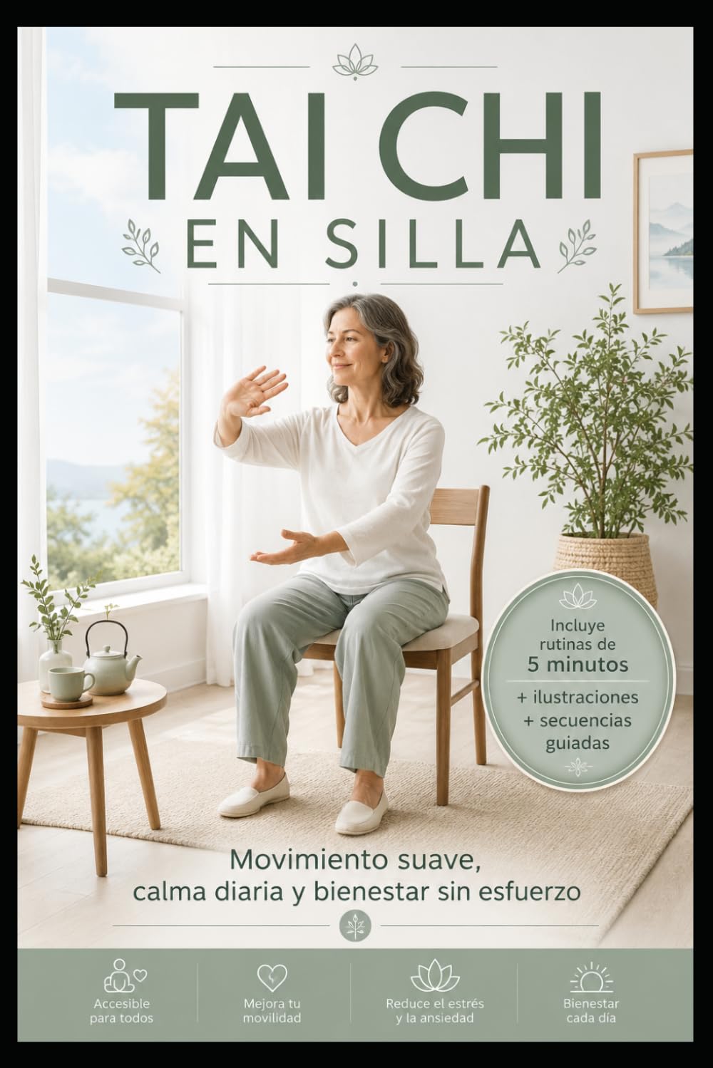 Tai Chi en Silla: Movimiento suave, calma diaria y bienestar sin esfuerzo (Coleccion "En silla")
