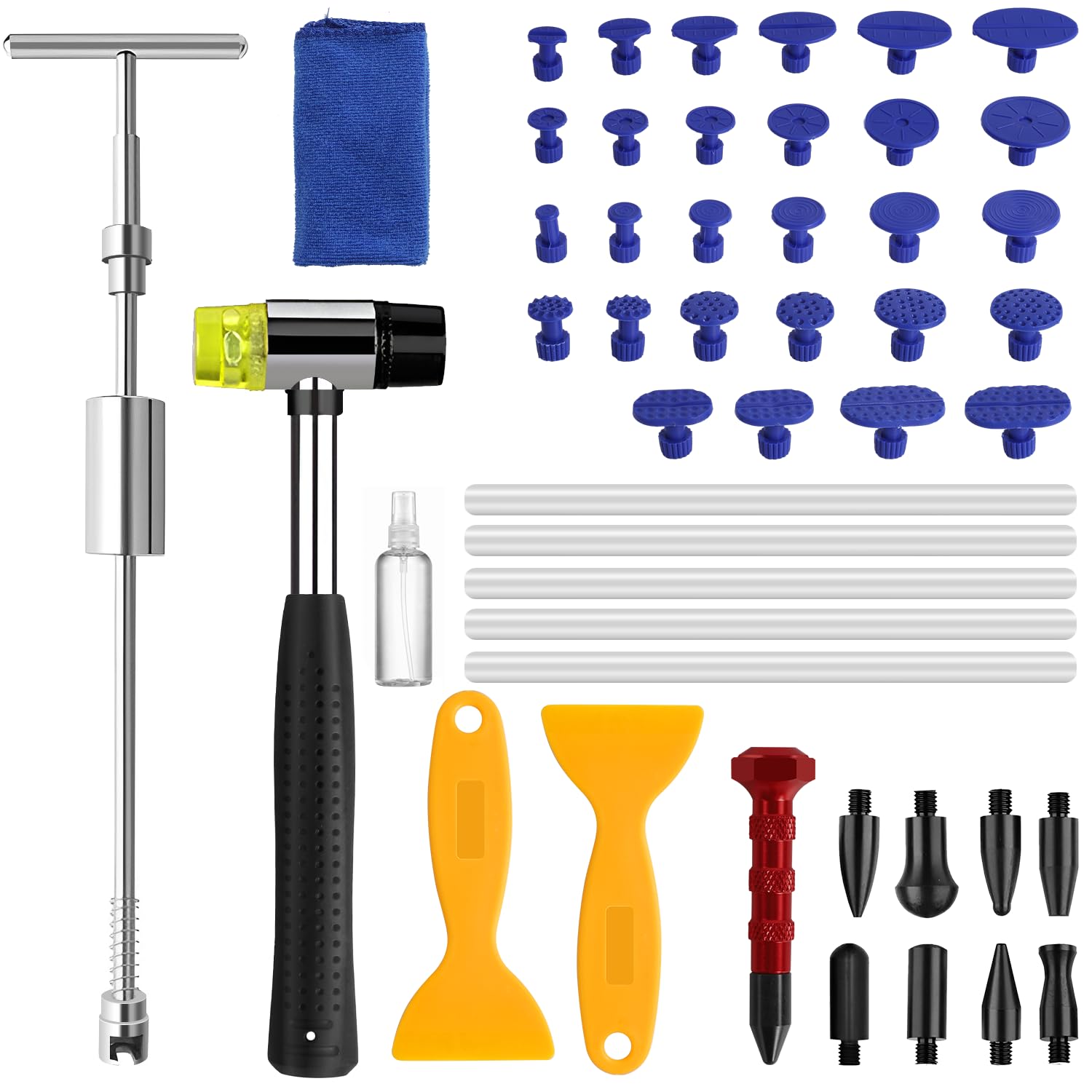 JOYHUT 49PCS Car Dent Repair Kit, Car Dent Puller with Slide Hammer, Paintless Dent Removal Kit, for Auto Dent, Door Dings and Hail Damage Removal