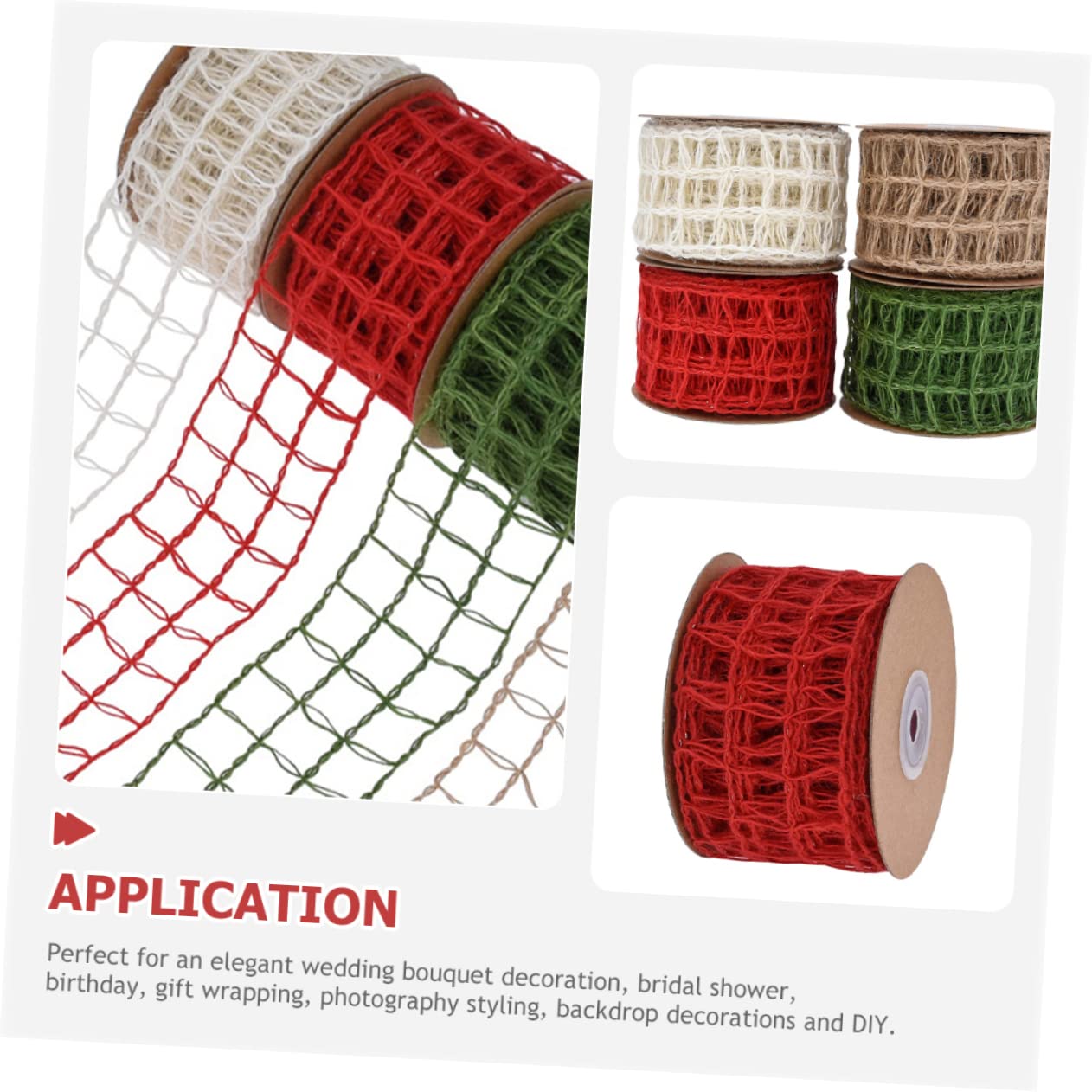 Operitacx 4stücke Burlap Dekoband Für Fach Für Blumenboxen Und Weihnachtsdekoration Vielseitig Einsetzbar Für Bastelprojekte Und Festlichkeiten