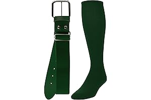 TCK Forest Green Softball Socks and Belt Combo