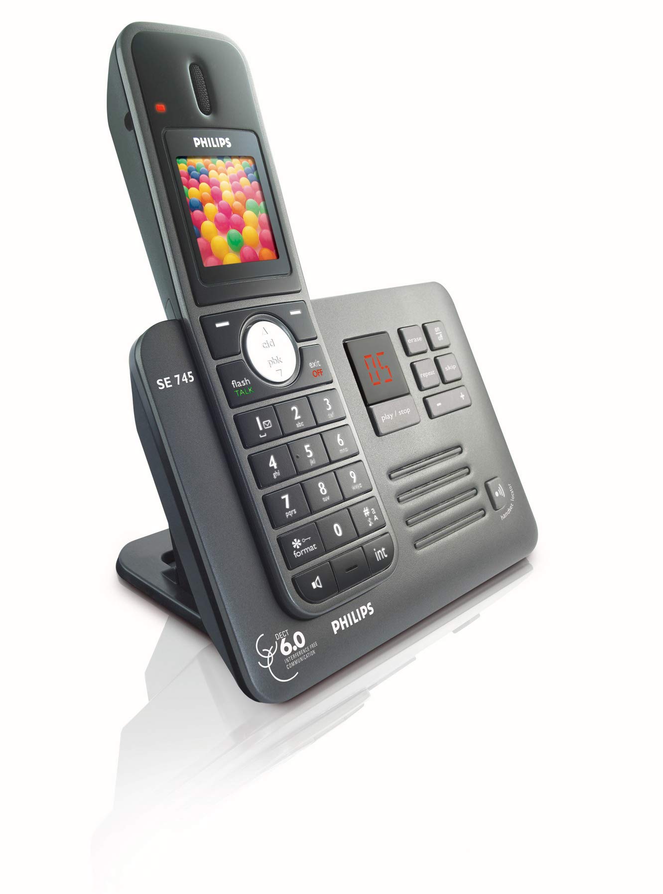 Philips CD1501B/37 DECT Series Dual Expandable Cordless Phones with Digital Answering System